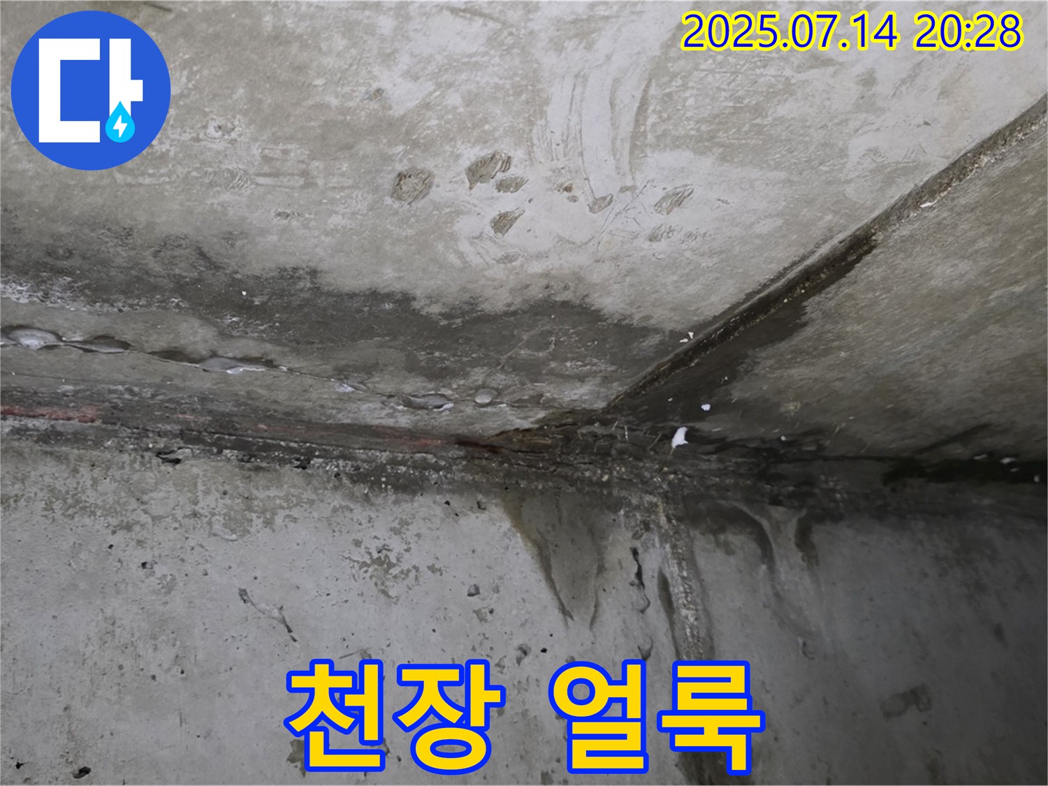 오남 두산아파트 천장 누수 - 누수로 인한 천장 얼룩