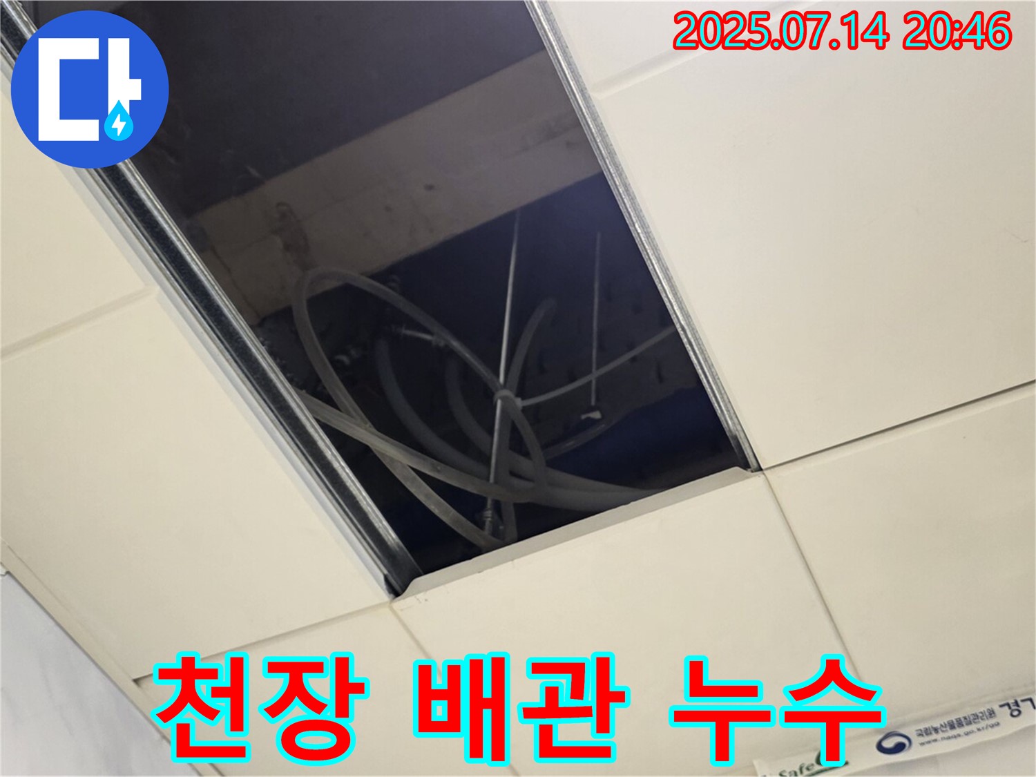 남양주 다산동 천장 속 배관 누수 - 신속한 탐지와 보수 작업