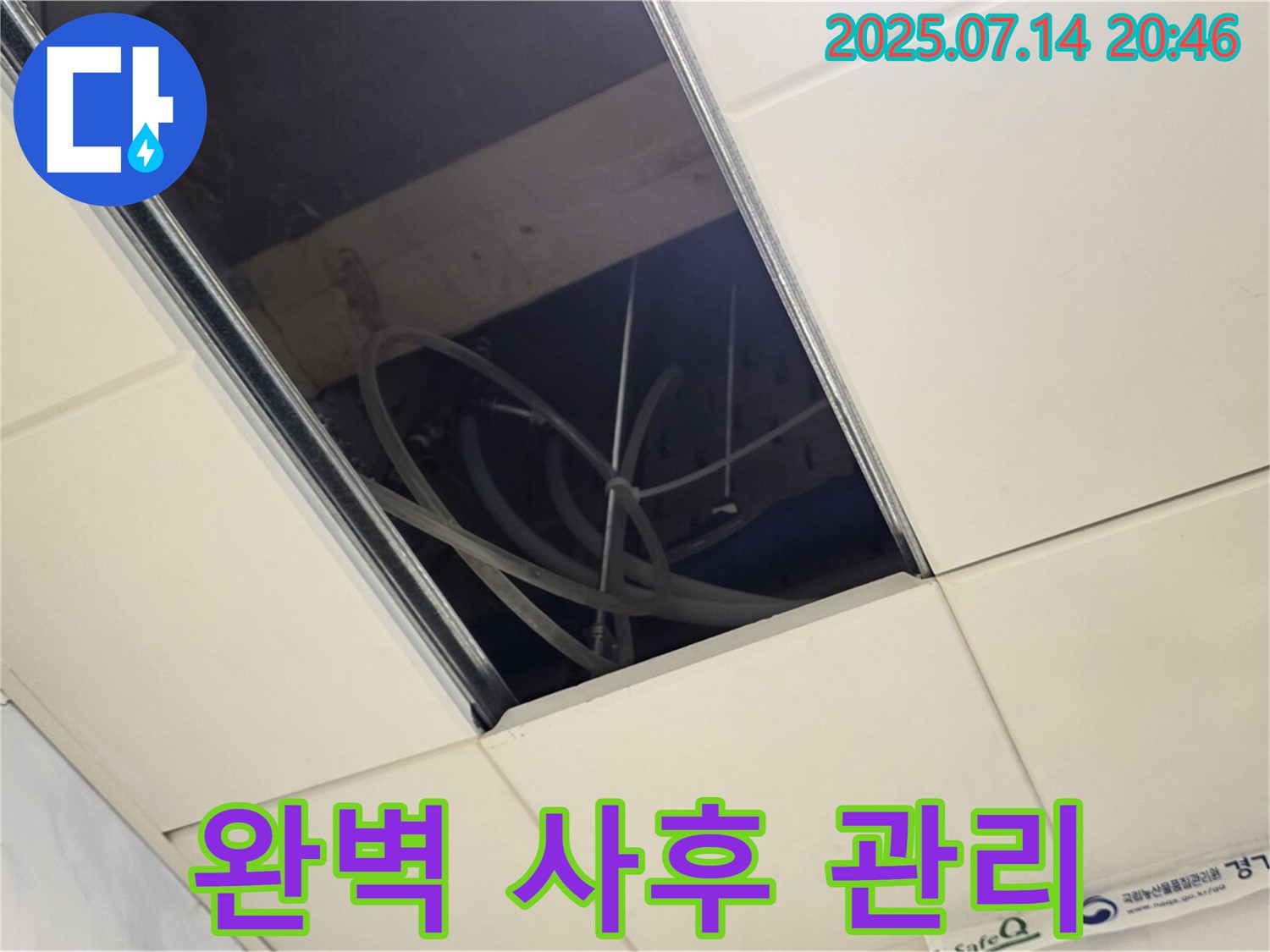 다산동 천장 누수 현장 - 완벽한 사후 관리 보장
