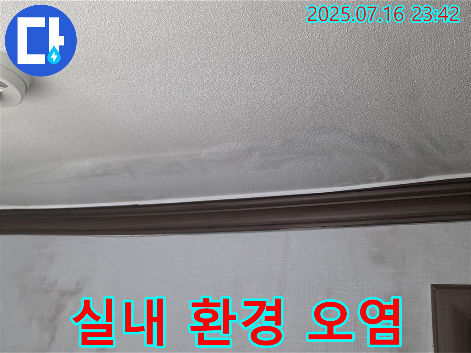 강북구 미아동 누수 현장 - 누수로 인해 실내 환경이 오염된 모습입니다.