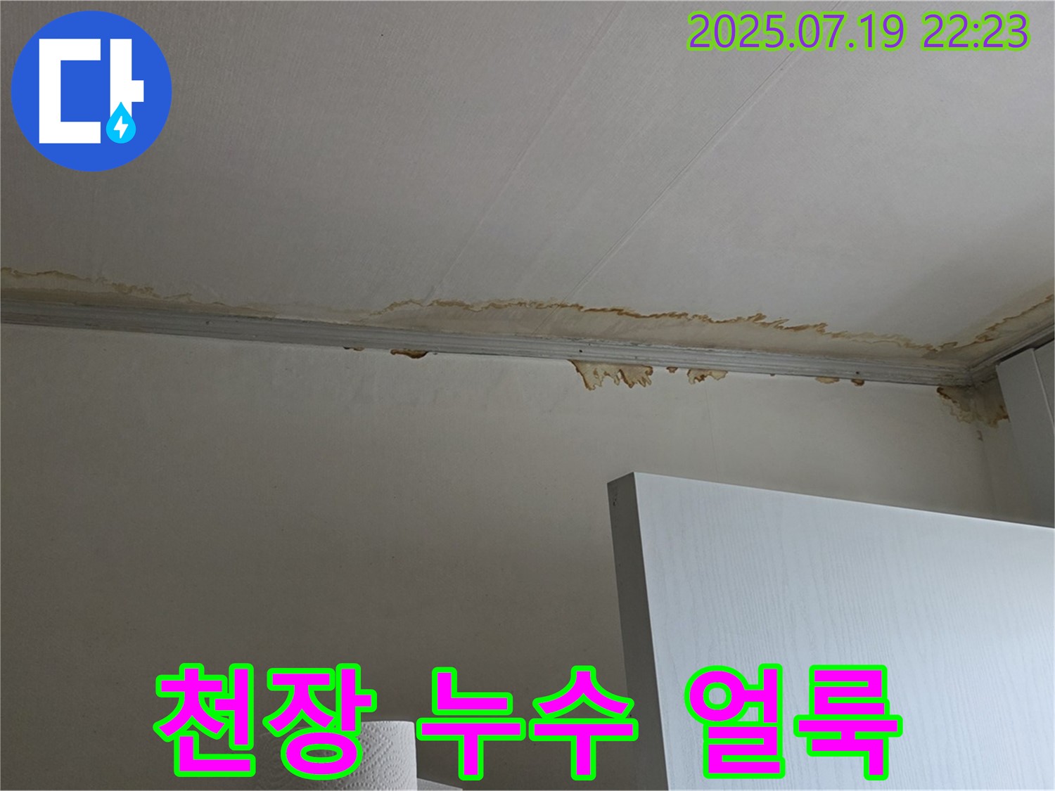 남양주시 사릉리 천장 누수 - 얼룩과 곰팡이 발생
