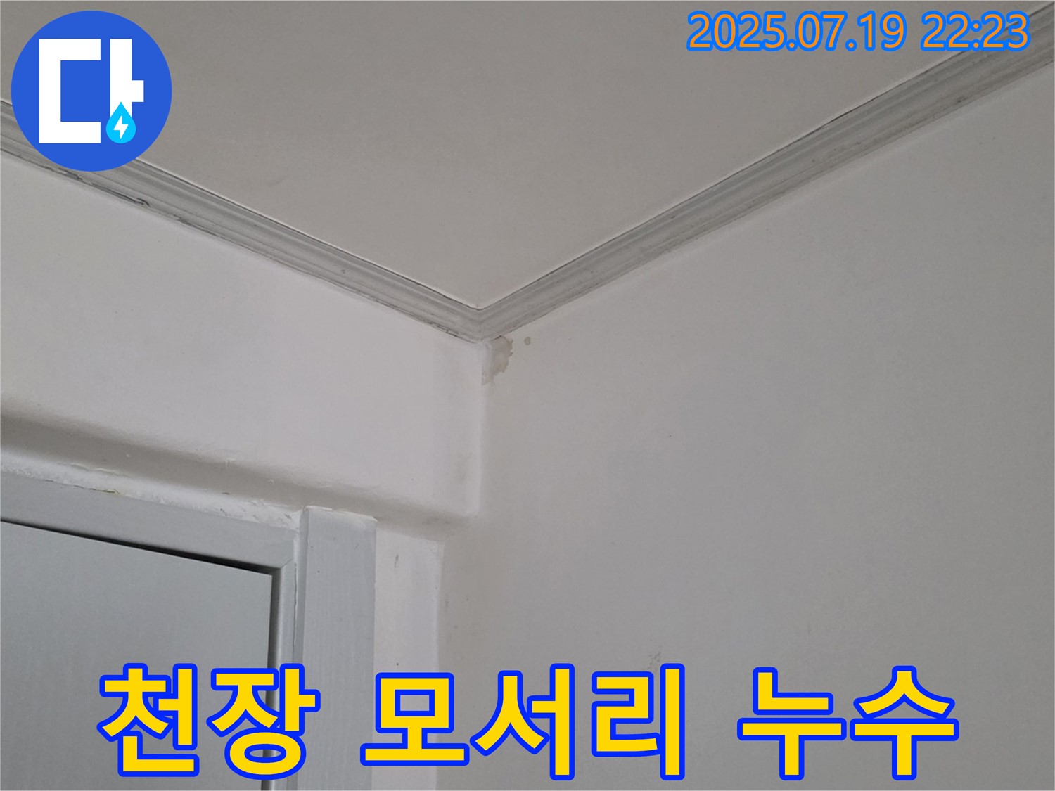 진건읍에서 발생한 천장 모서리 누수 - 누수 전문가가 꼼꼼하게 누수 원인을 파악하고 있습니다.