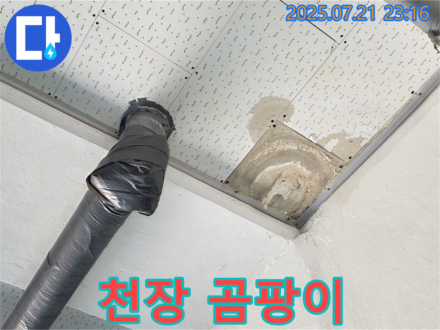 과천 누수 - 천장 누수로 인한 곰팡이 발생