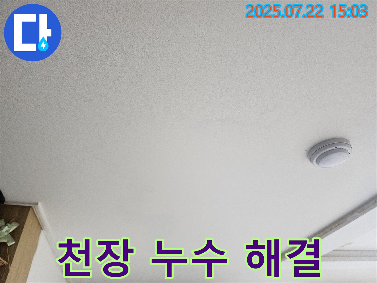고양시 일산서구 가좌동 누수탐지 - 천장 누수 완벽 해결