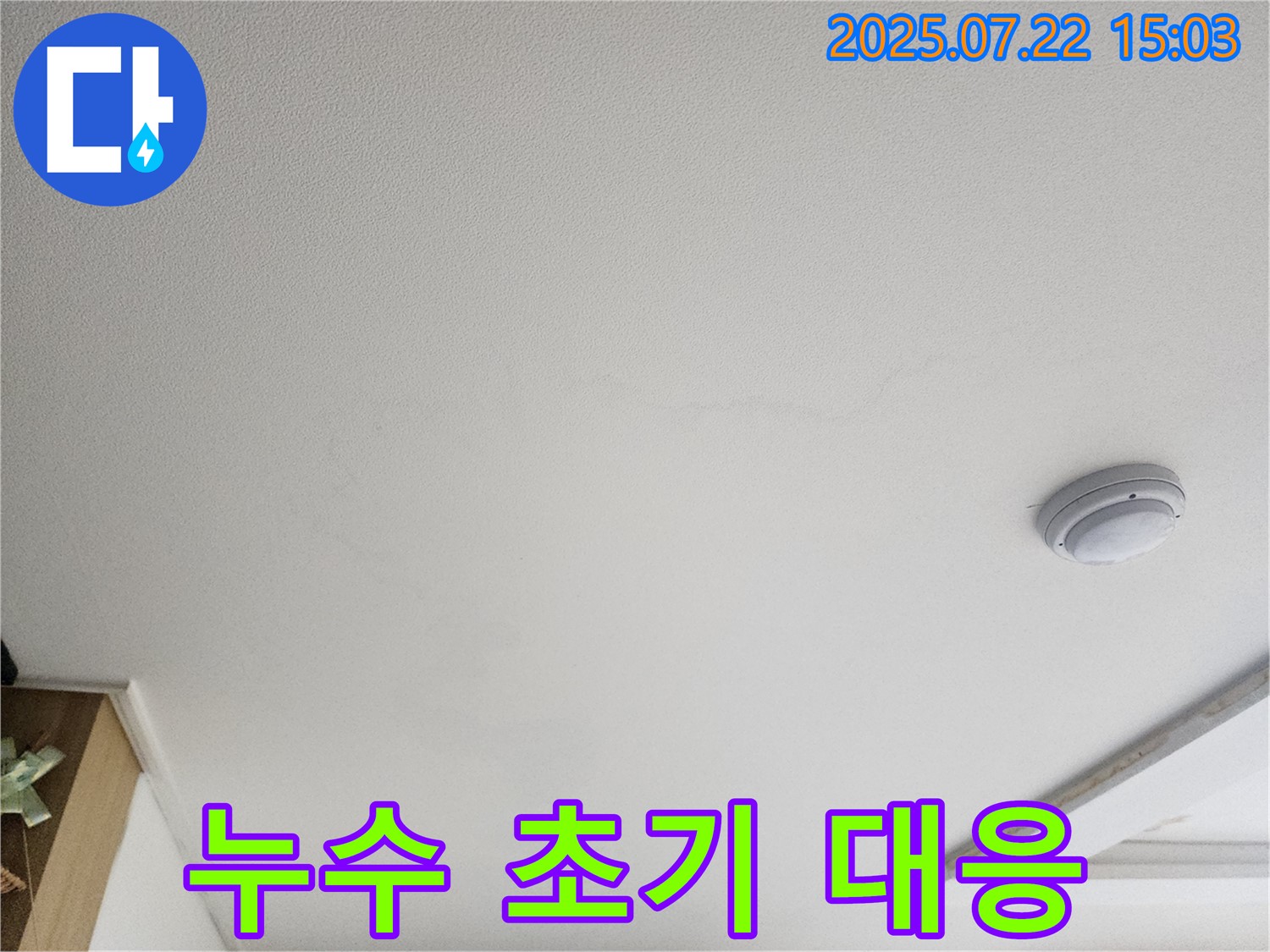 일산 누수 - 아파트 천장 누수 초기 대응 중요성