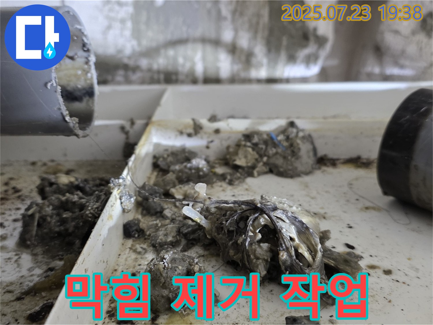중계동 라이프청구신동아 아파트 - 막힘 제거 작업, 전문 장비 사용