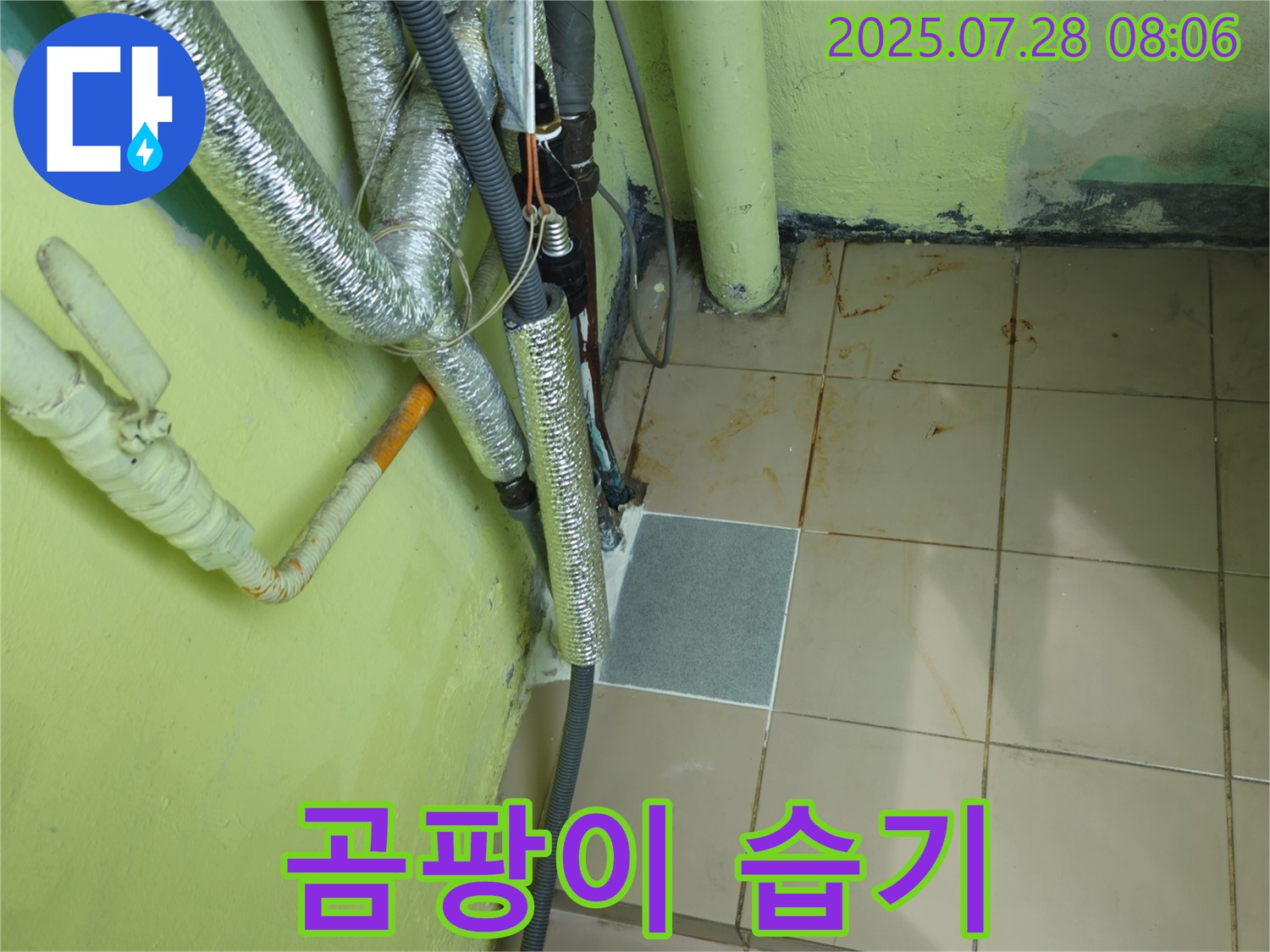 남양주 화도 두산아파트 - 곰팡이와 습기 - 누수 흔적