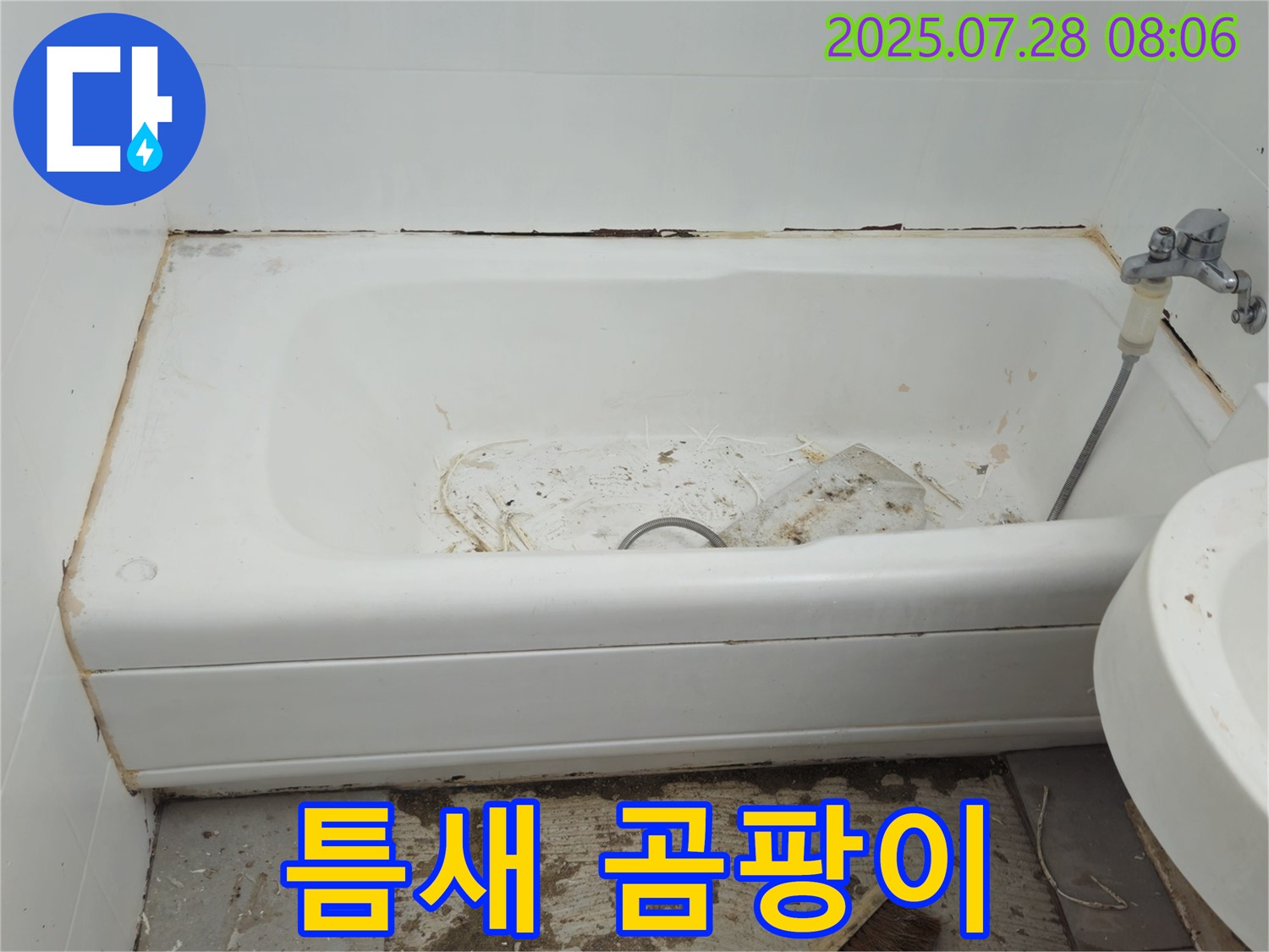 화도 창현 두산 틈새 곰팡이 - 깨끗 제거