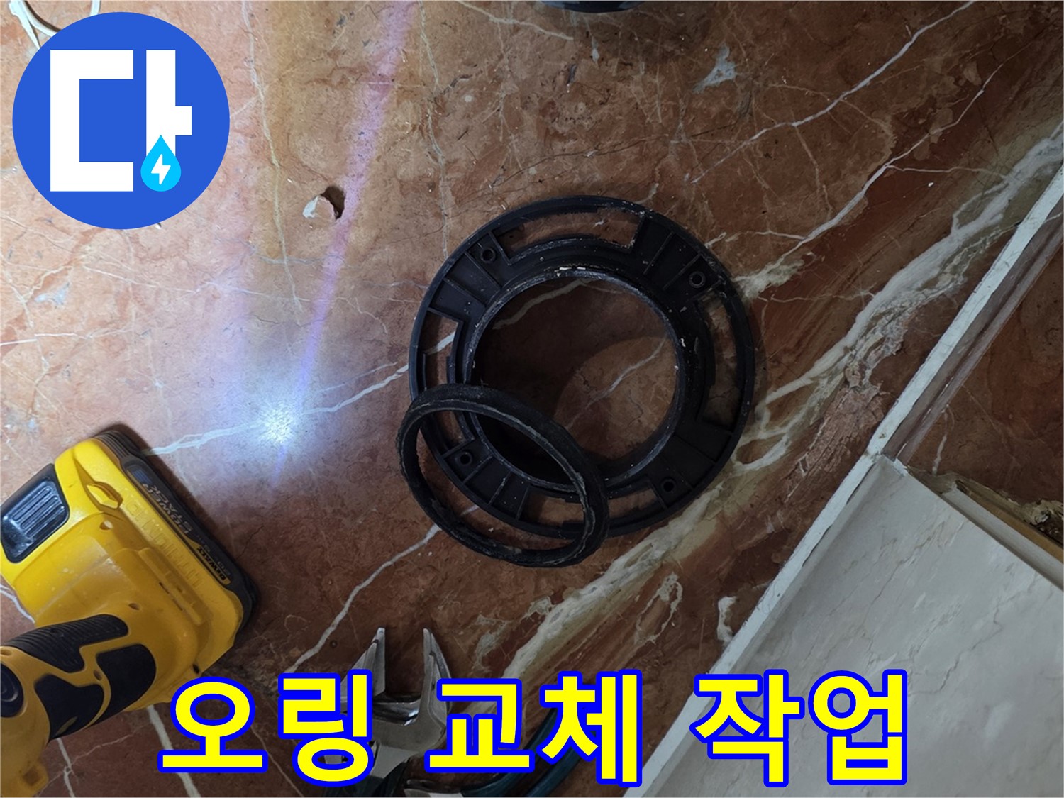 변기 오링 교체 작업 - 숙련된 기술