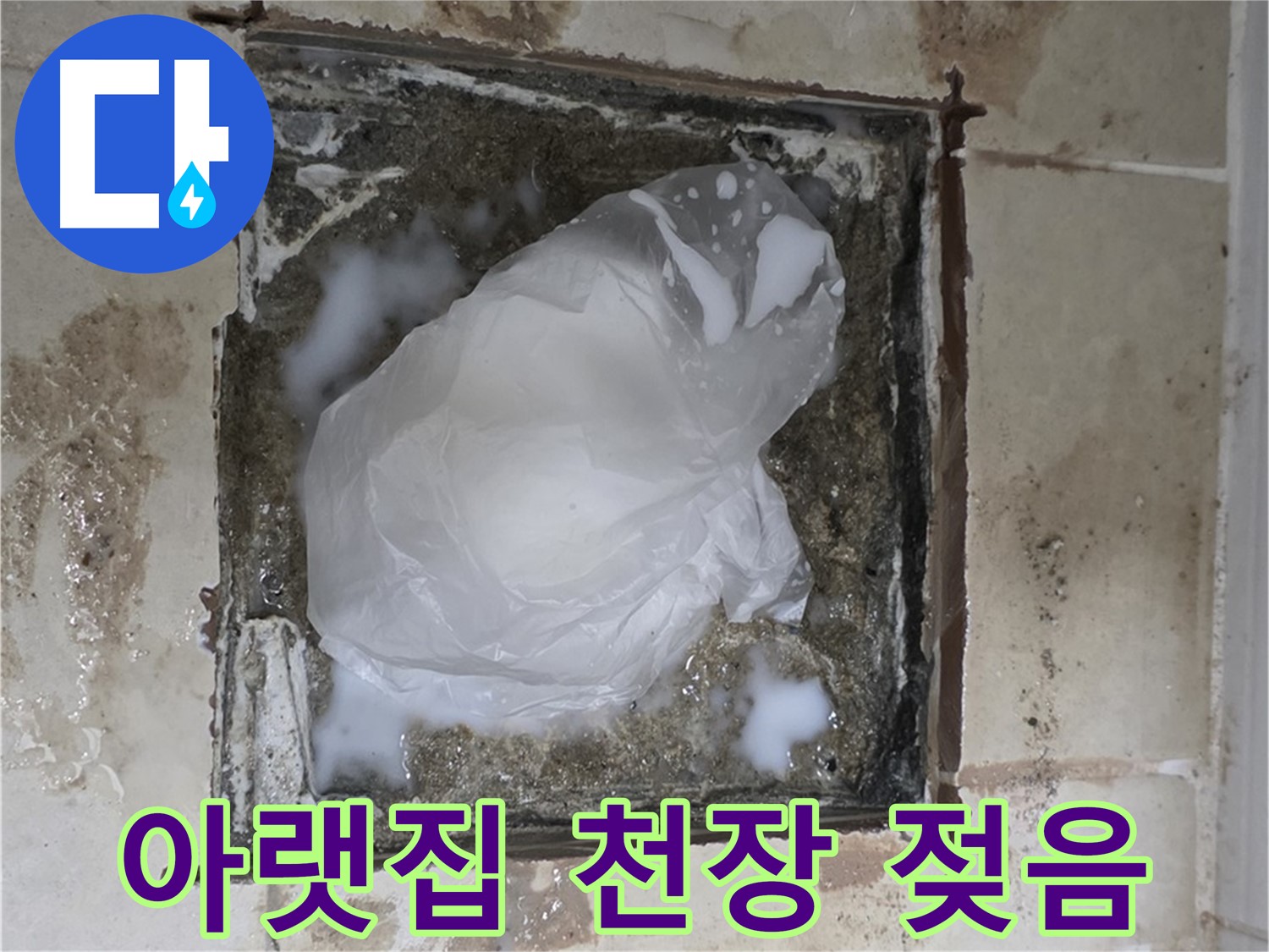 동산동 욕실 누수 - 아랫집 천장 젖음 및 책임 소재