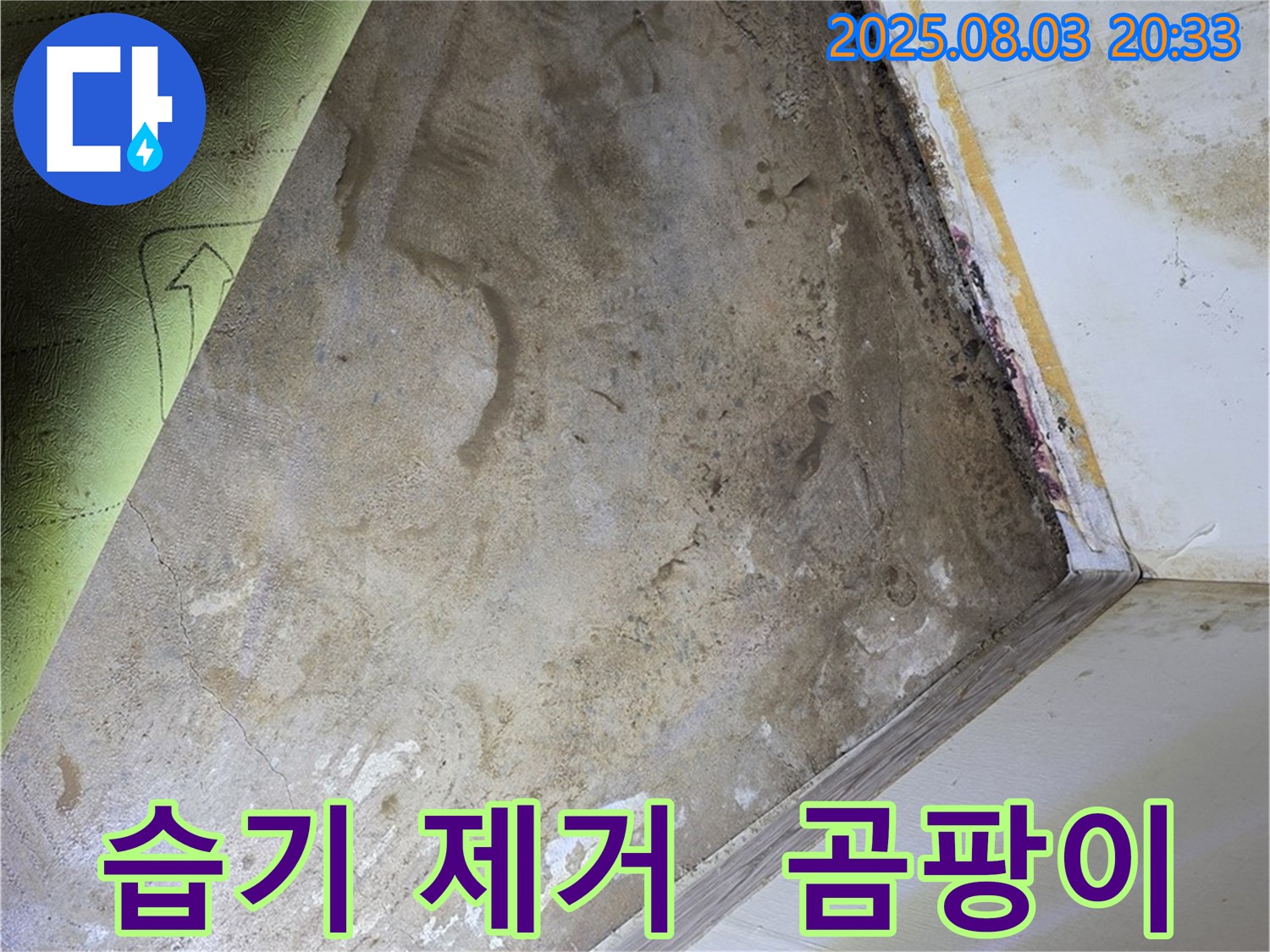 자하문로19길 주택 - 습기 제거 - 곰팡이 제거 작업 완료