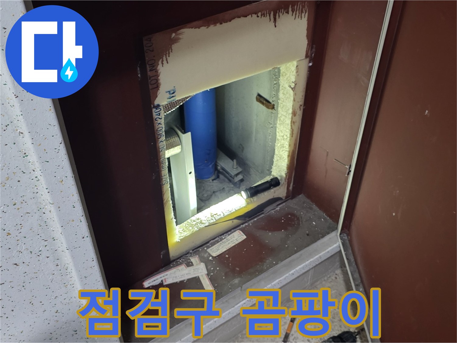 양주 자이 아파트 - 점검구 안 곰팡이 - 누수 의심, 꼼꼼 점검