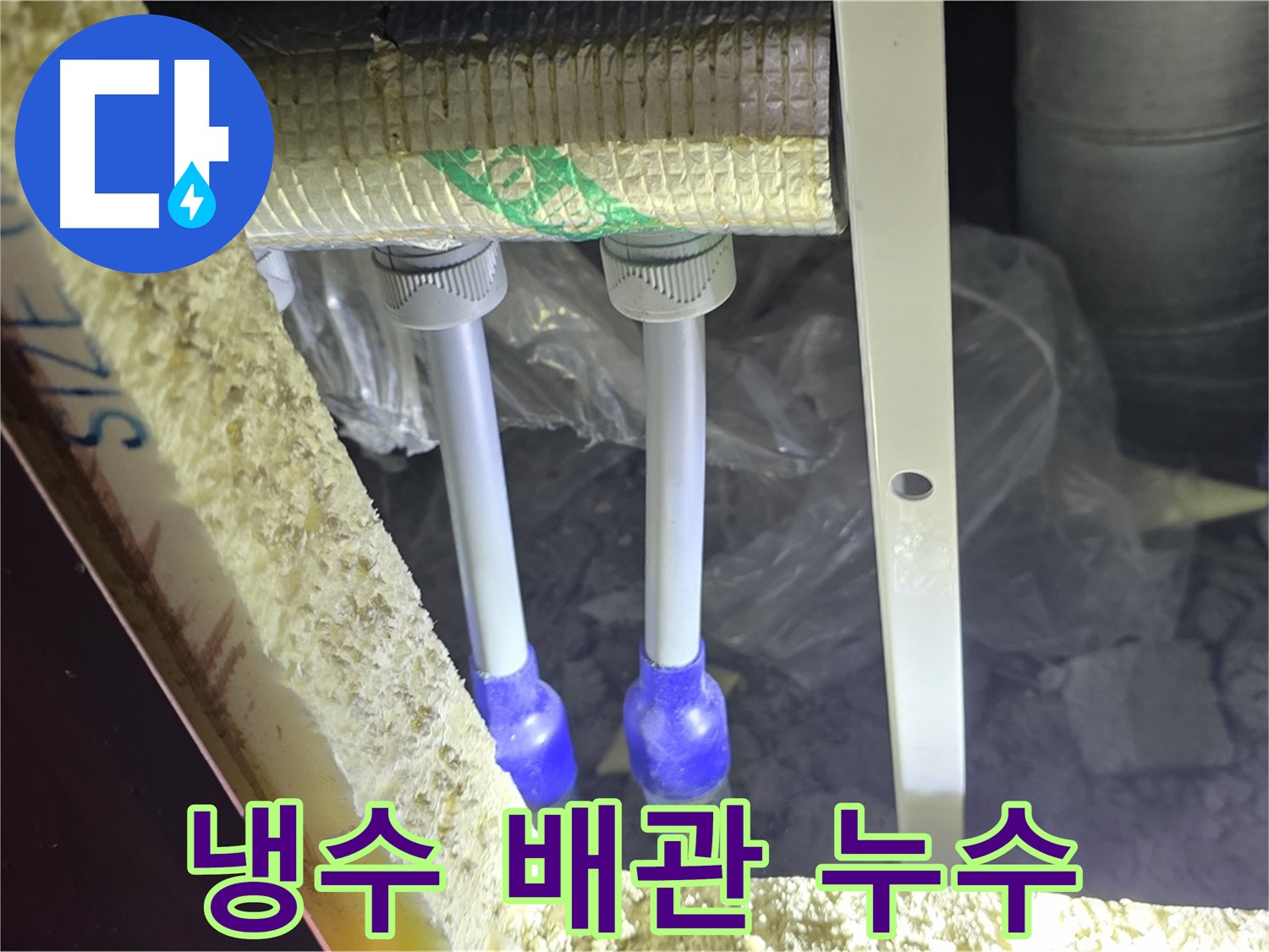양주시 삼숭동 자이아파트 누수 - 냉수 배관 연결부 주변 누수 발생