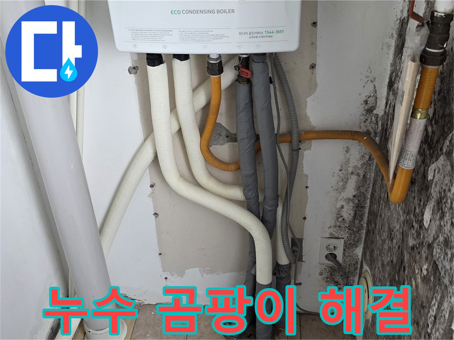 길음동 아파트 누수 문제 해결 - 보일러 배관 누수와 곰팡이 제거 작업