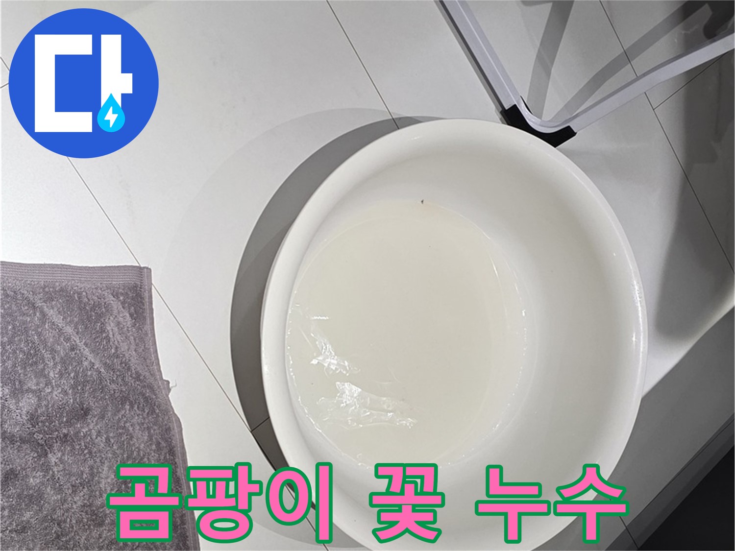 젖은 수건과 곰팡이 - 곰팡이 꽃은 누수의 신호탄입니다.