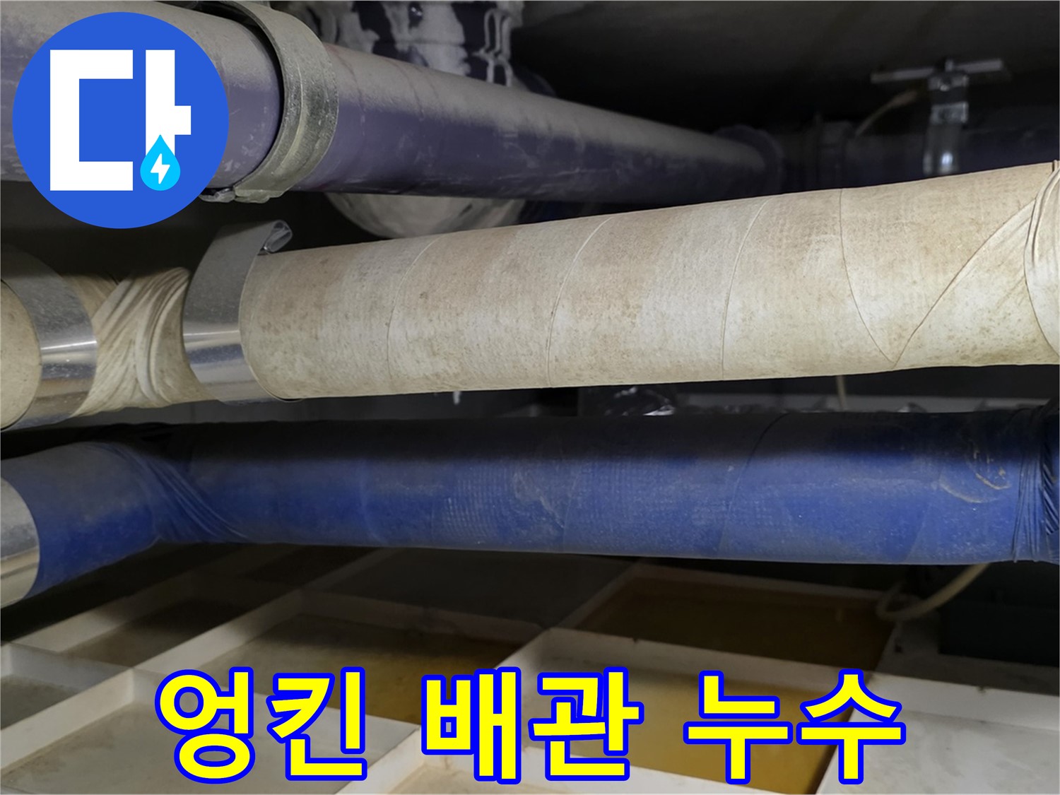 복잡하게 엉킨 배관 - 누수의 시작점을 찾아야 합니다