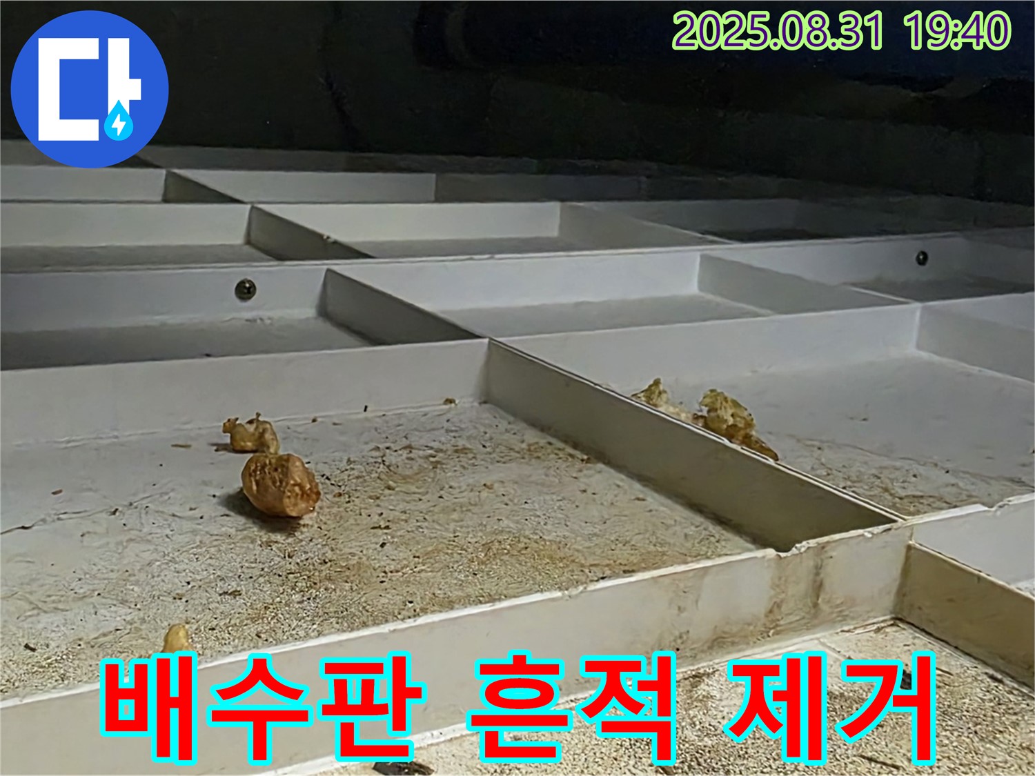 분당 백현동 누수 - 천장 배수판 누수 흔적 말끔하게 제거