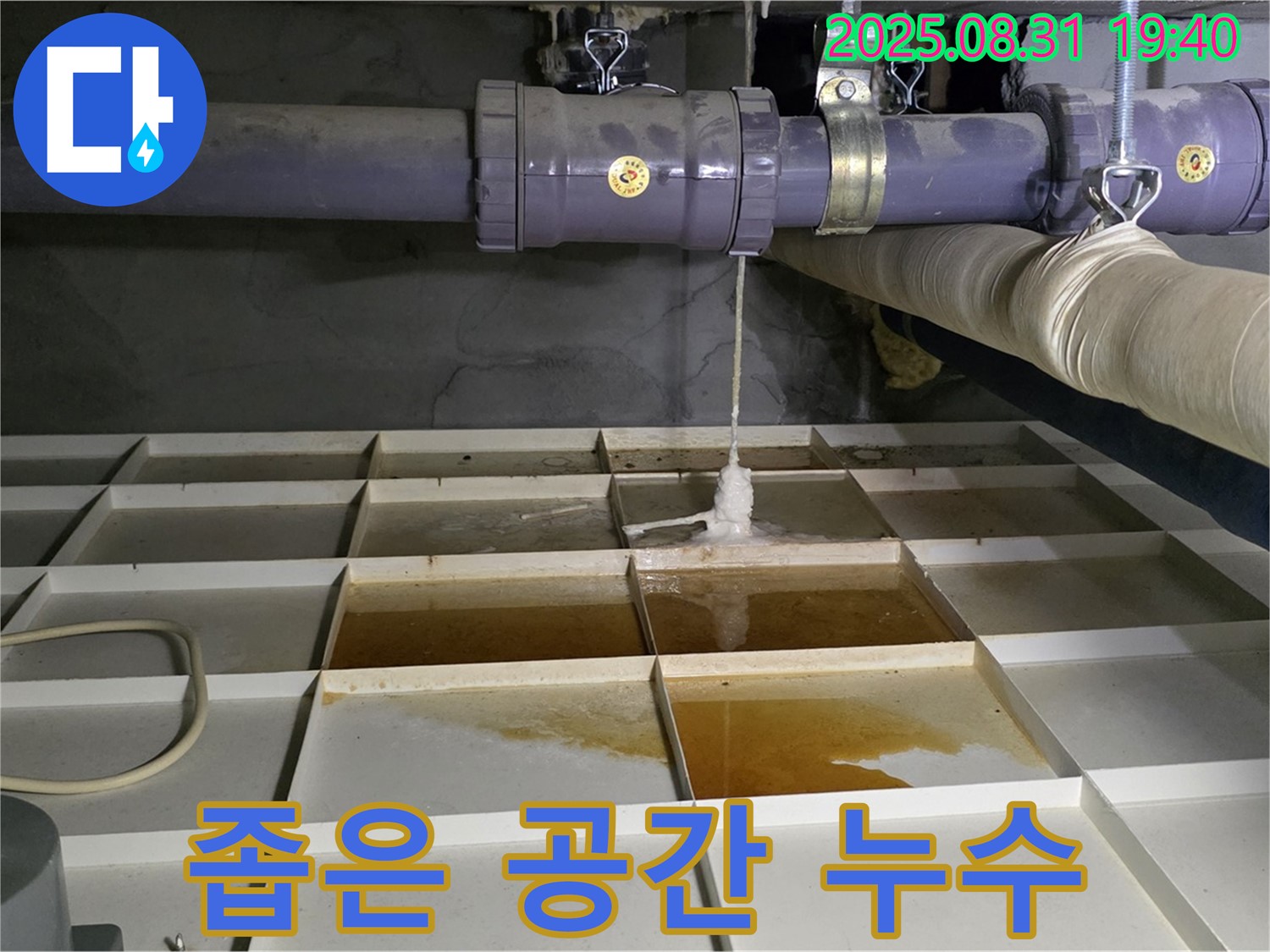 분당 산운로 누수 - 좁은 공간 배관 누수 - 꼼꼼한 탐지와 섬세한 작업이 필요합니다.