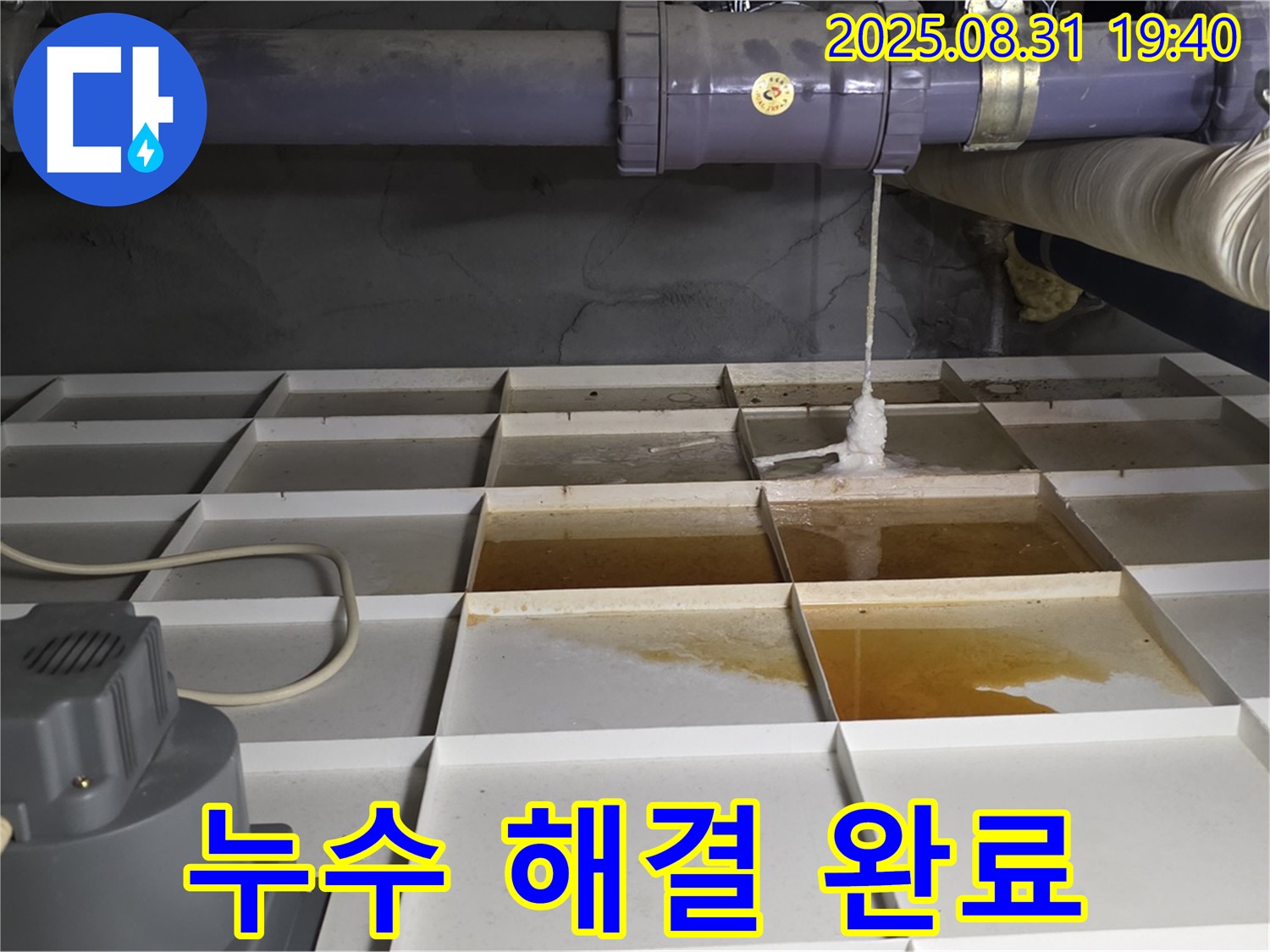 분당구 산운로 121 건물 누수 - 누수 해결 완료, 쾌적한 공간