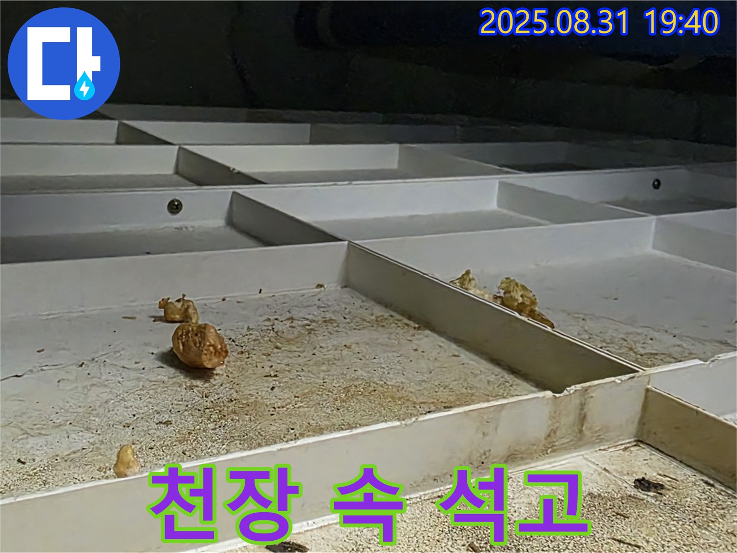 분당구 산운로 누수 - 천장 속 석고 덩어리 발견