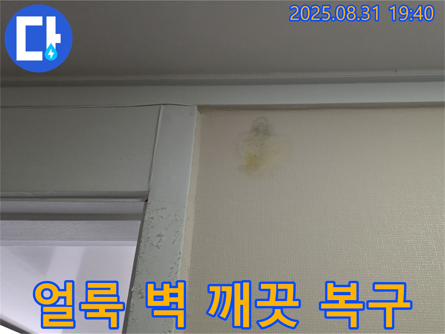 얼룩 벽 깨끗 복구 - 산운로 누수 해결 - 분당구