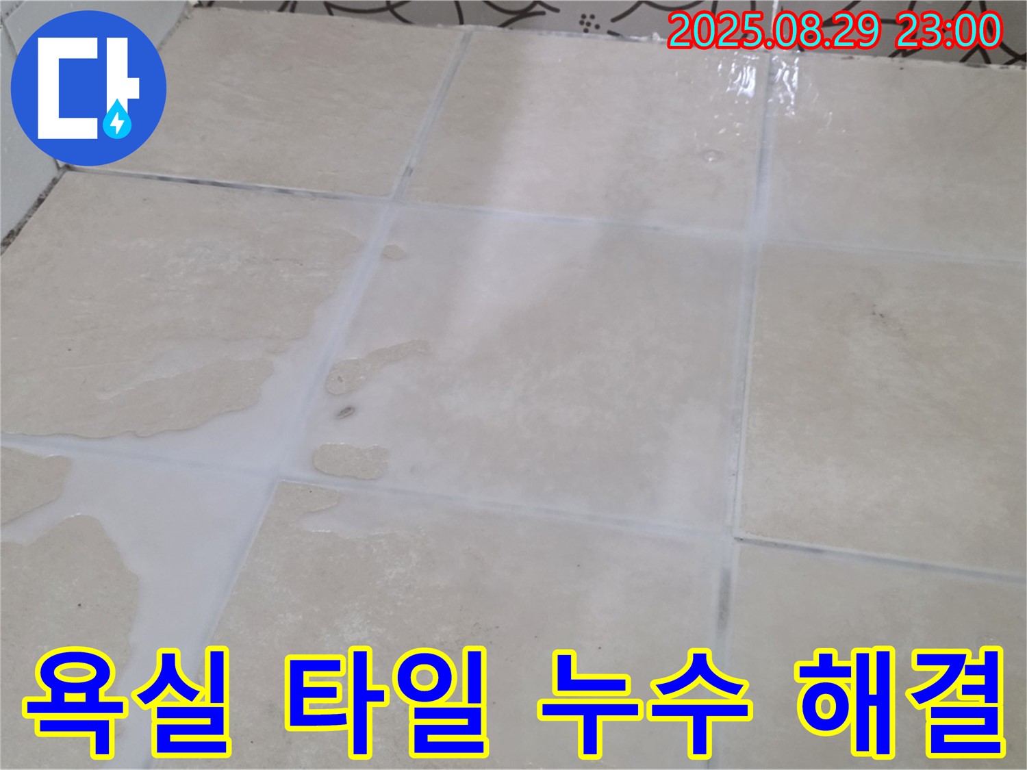 서광아파트 욕실 타일 누수 해결 - 양주시 백석읍 누수 전문 업체의 완벽 시공