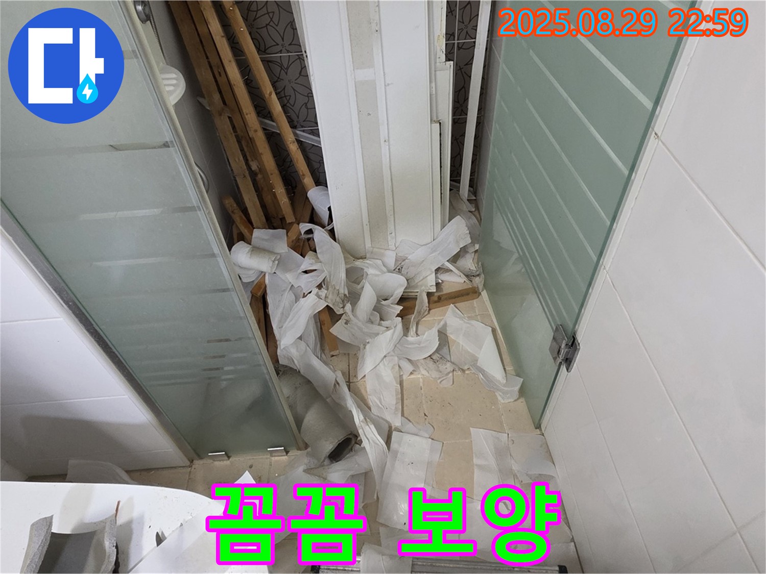 양주 백석 서광아파트 욕실 누수 - 천장 교체, 꼼꼼한 보양 작업은 필수!