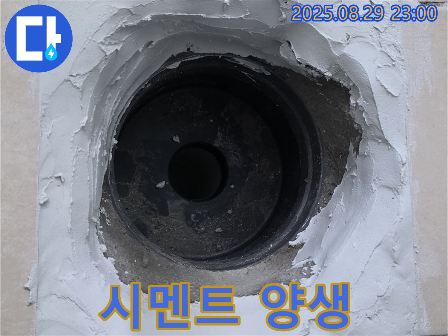 양주 서광아파트 - 시멘트 양생 중, 습도 관리 필수!