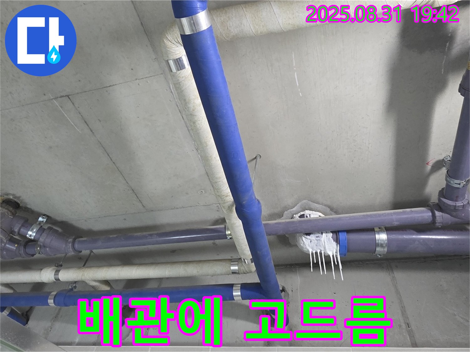 분당 운중동 산운로 누수 - 배관에 고드름이 맺혀 긴급 상황 발생