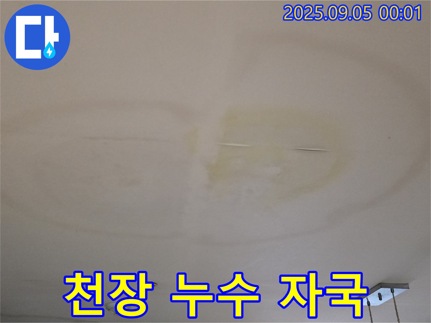 천장 누수 자국 - 완벽 제거