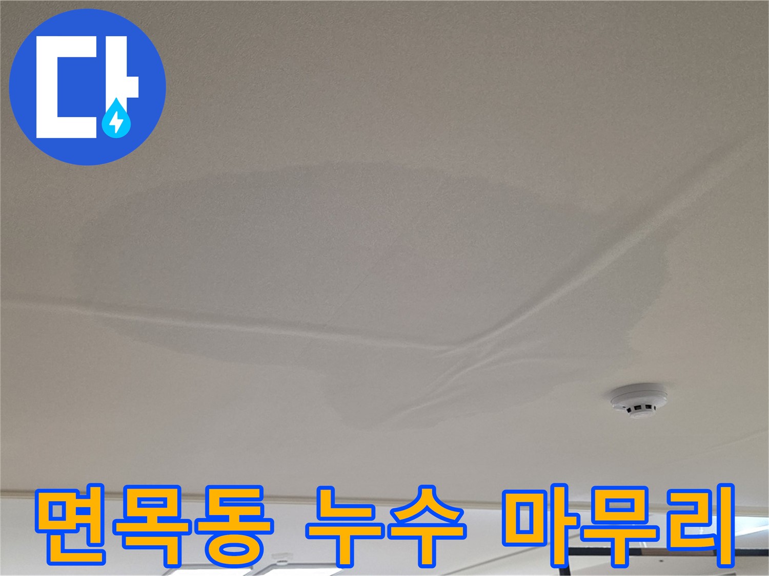 면목동 아파트 천장 누수 - 넓은 물 얼룩 - 완벽한 마무리 약속