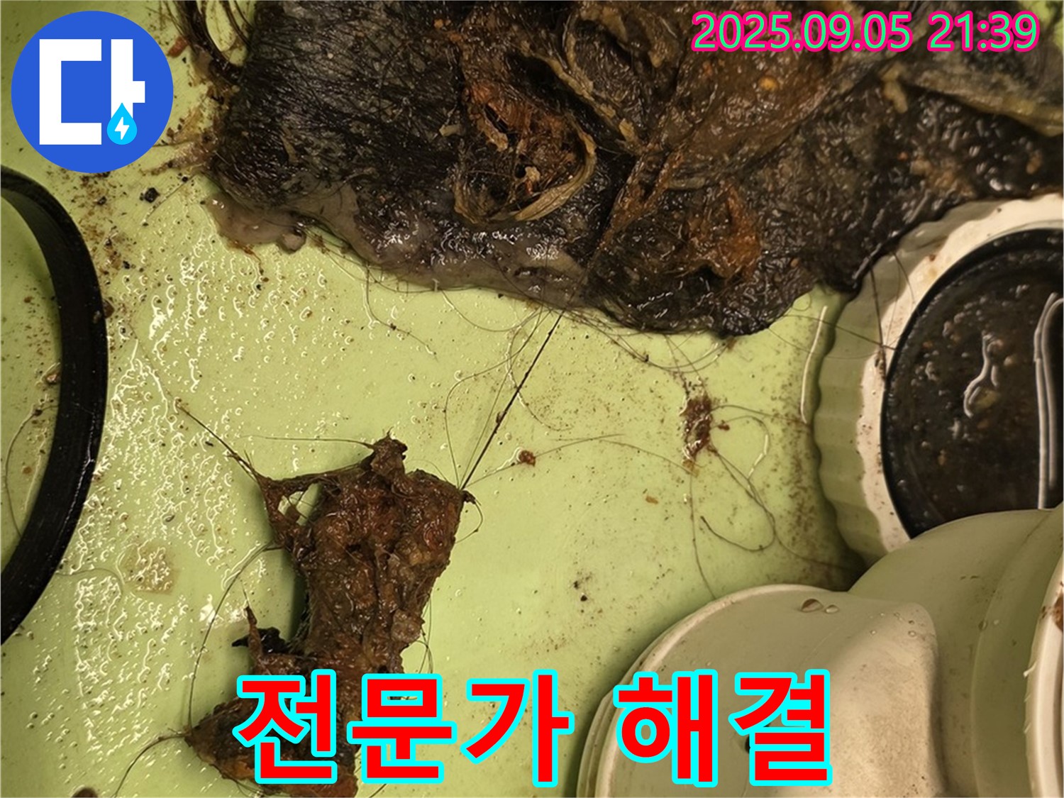 배수구 막힘 - 전문가 해결 - 누수 위험