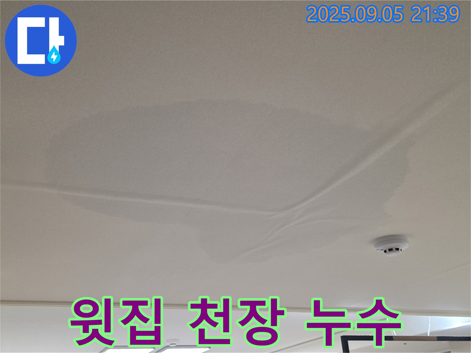 중랑구 면목동 아파트 누수 - 윗집 천장 누수, 젖은 천장