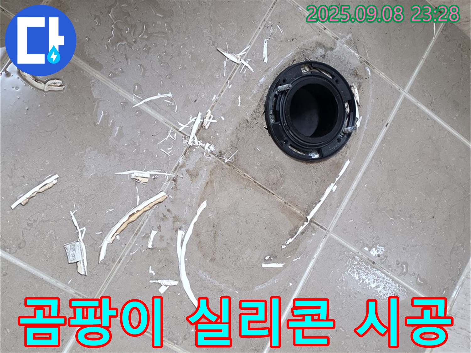 일동 변기 누수 - 곰팡이 핀 백시멘트, 항균 실리콘 시공으로 쾌적하게 해결