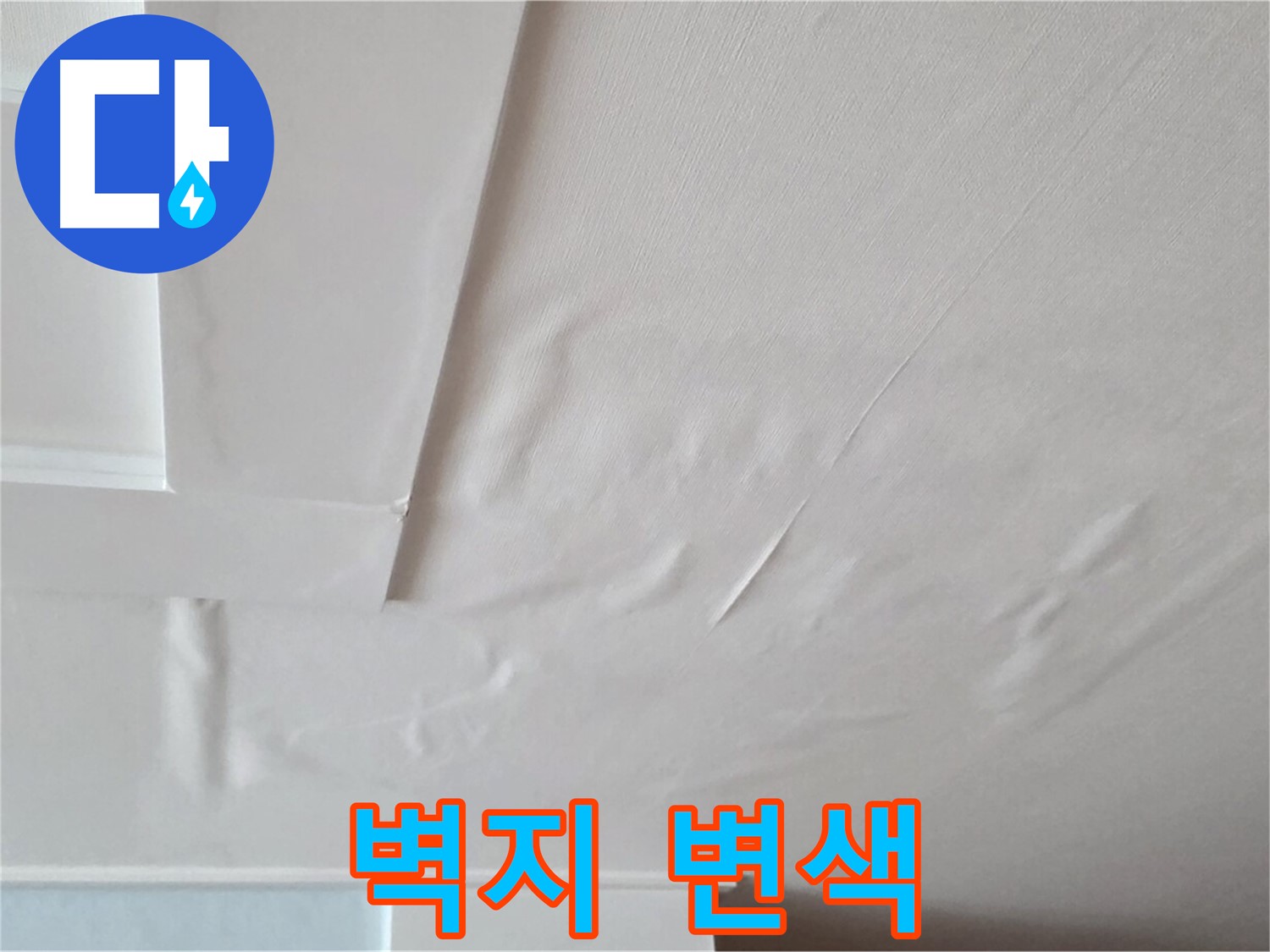 포천 일동 천장 누수 - 벽지 변색과 곰팡이 발생
