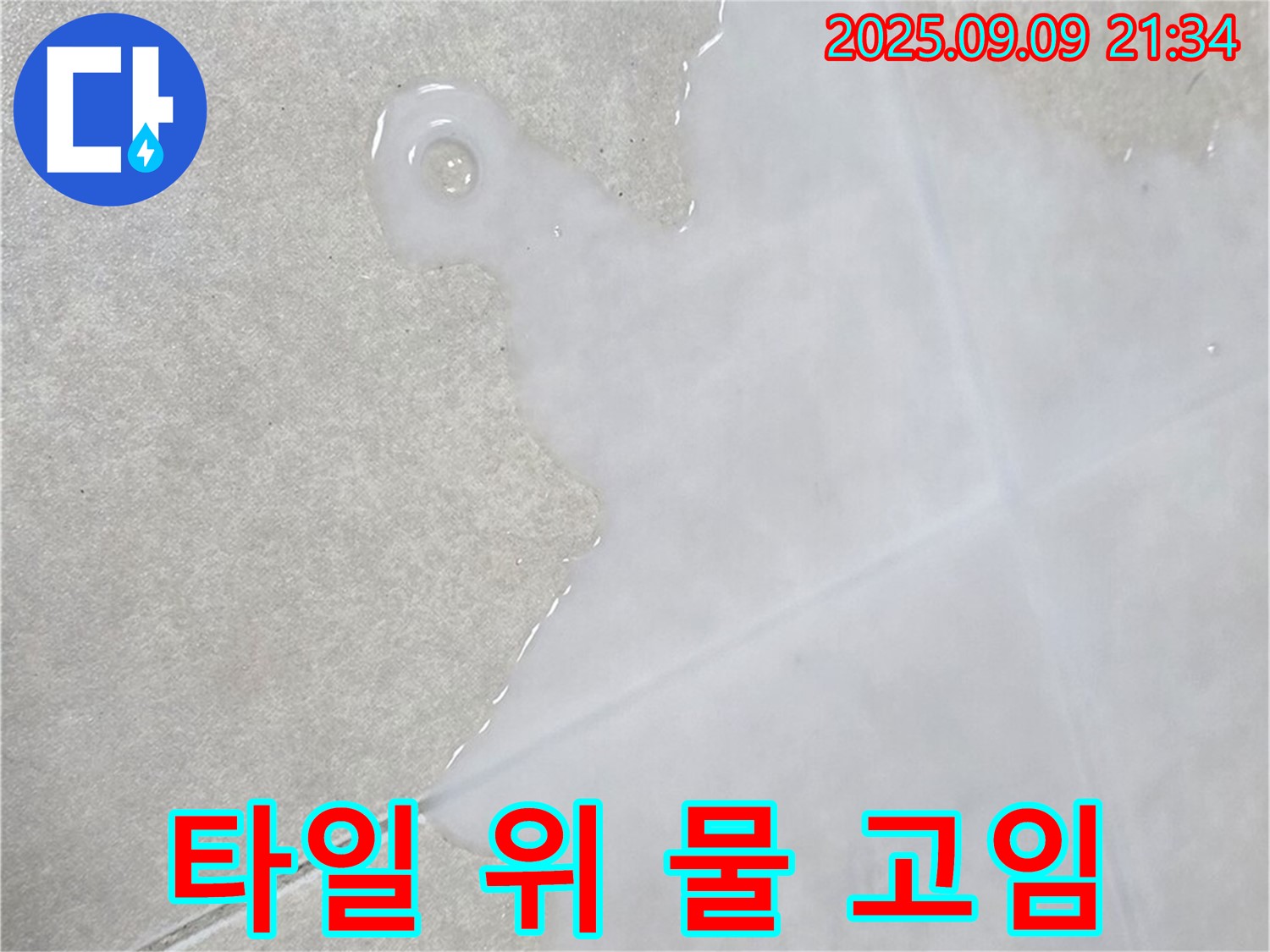 양주 옥정 율정마을 아파트 타일 위 물 고임 - 정직 견적, 투명 과정