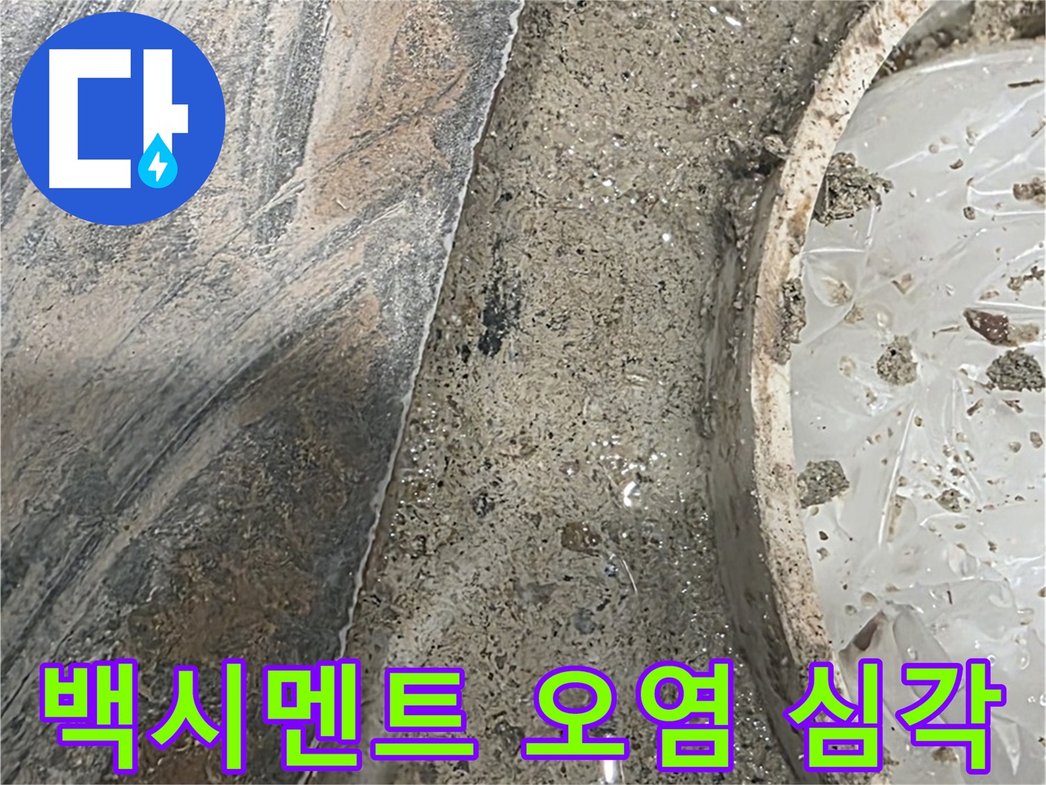 유가 주변 백시멘트 오염 - 곰팡이 번식 - 건강 위협