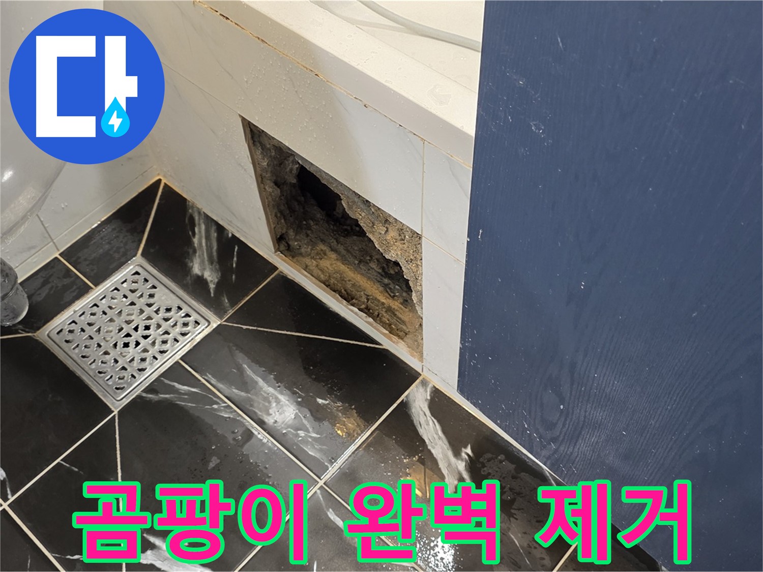 중계동 현대5차 211동 아파트 - 벽면 속 곰팡이 완벽 제거, 누수 해결