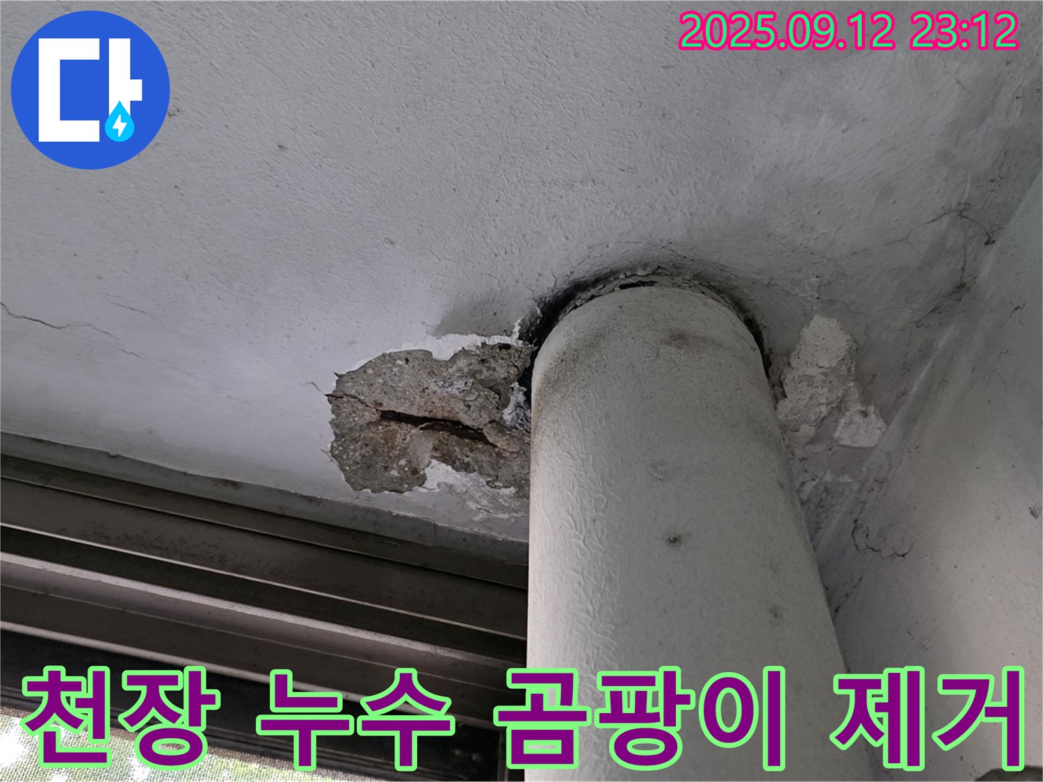중계동 현대5차 아파트 천장 누수 - 곰팡이 발생 및 누수 원인 제거