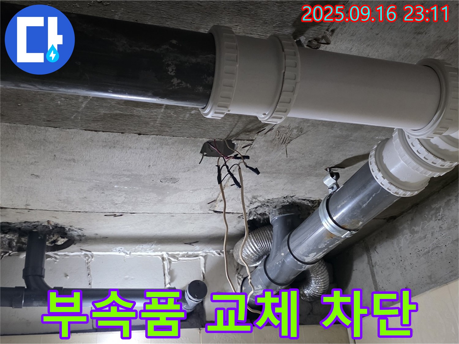 배관 연결 부속품 교체로 누수 완벽 차단 - 새절역 현대아파트, 신사동 누수