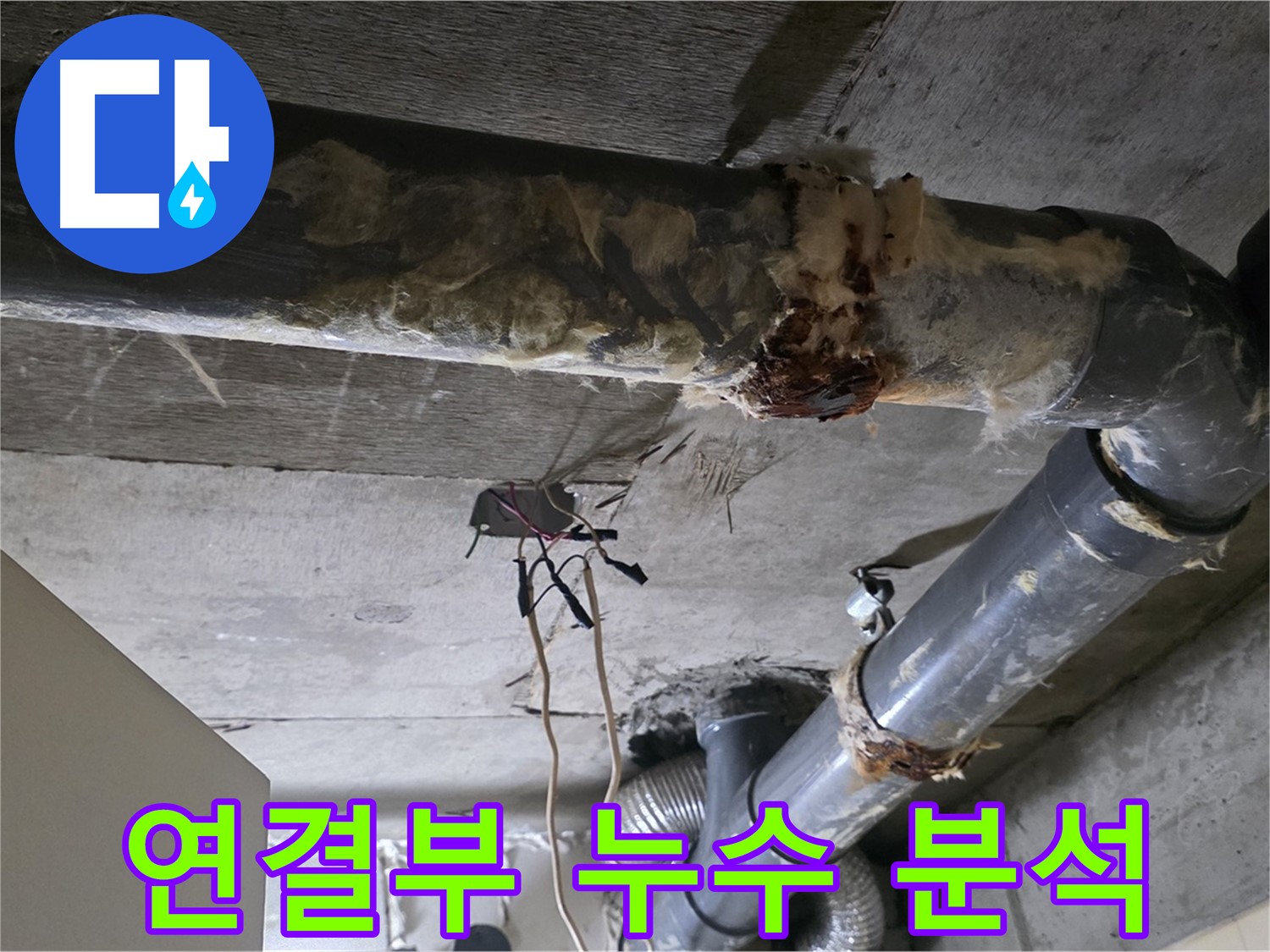 신사동 현대아파트 누수 - 오수 배관 연결부 누수 원인 분석 중