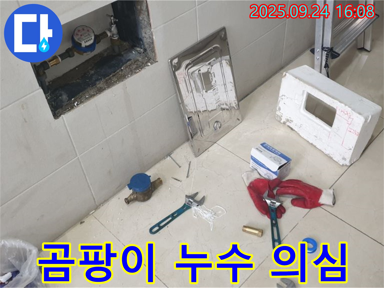 공릉동 누수 - 계량기 주변 곰팡이, 누수 의심 점검 필요