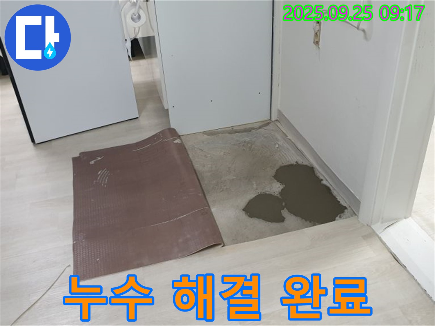 양주시 백석읍 연곡리 누수 - 장판 밑 누수 완벽하게 해결 완료!