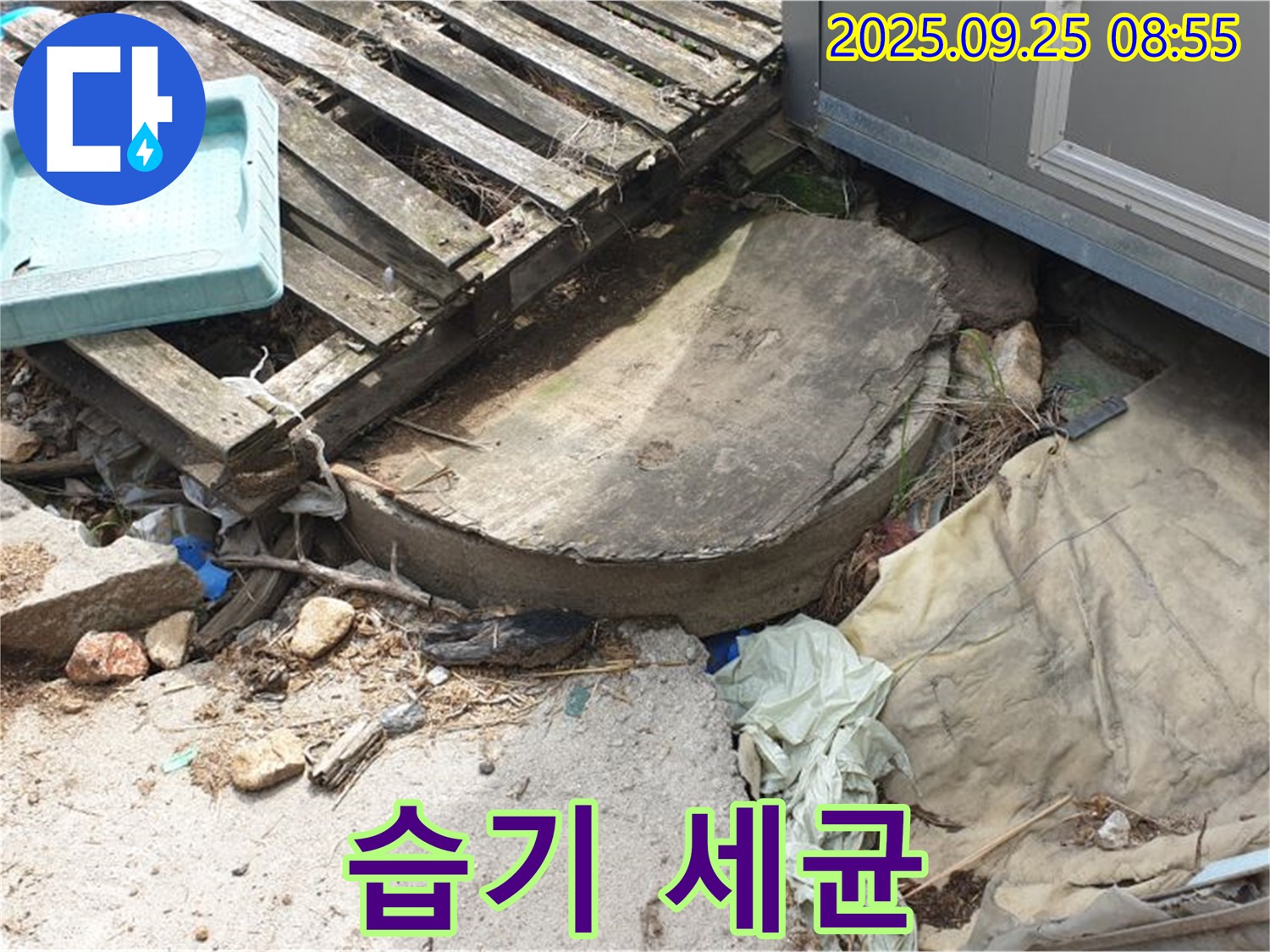 양주시 백석읍 복지리 누수 - 폐자재 주변 습기 세균 번식