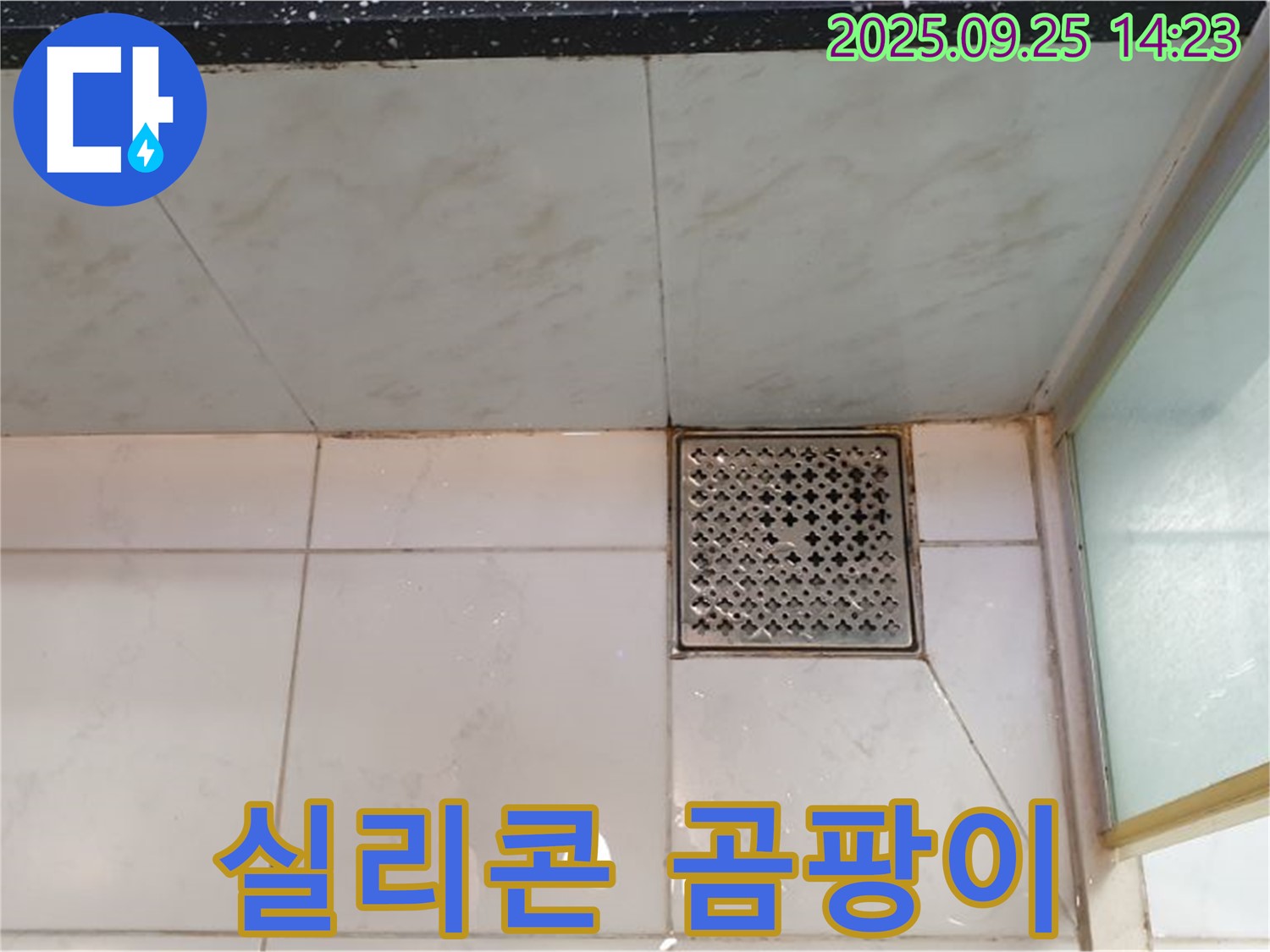욕조 실리콘 곰팡이 - 제거 후 실리콘 재시공