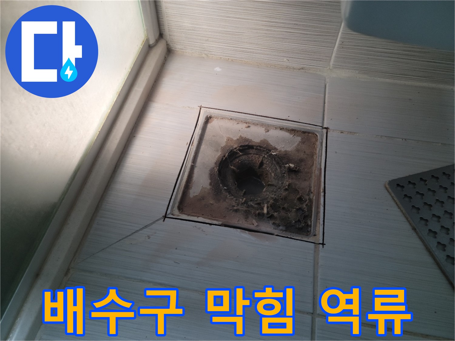 신창비바패밀리 욕실 배수구 막힘과 역류 - 누수 원인