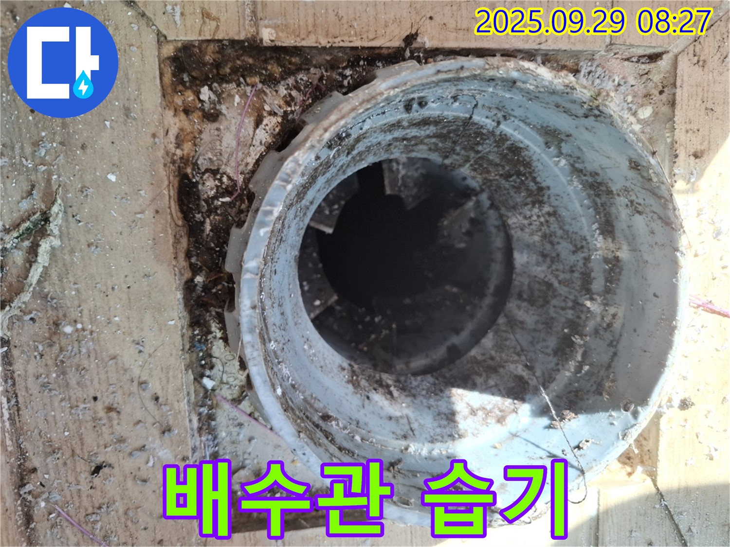양주시 광적면 우고리 - 배수관 주변 습기, 곰팡이 번식 환경 조성