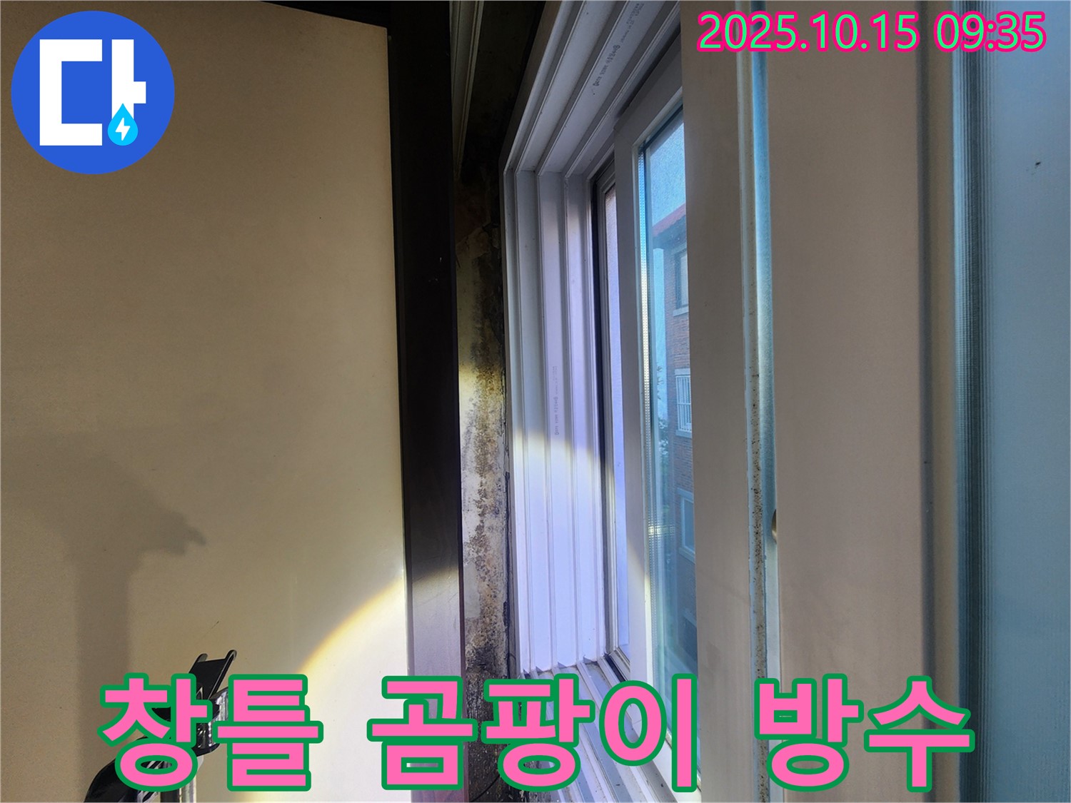 공릉동 동우빌라 창틀 누수 - 곰팡이 제거와 방수 시공으로 쾌적한 주거 환경을 만들었습니다.