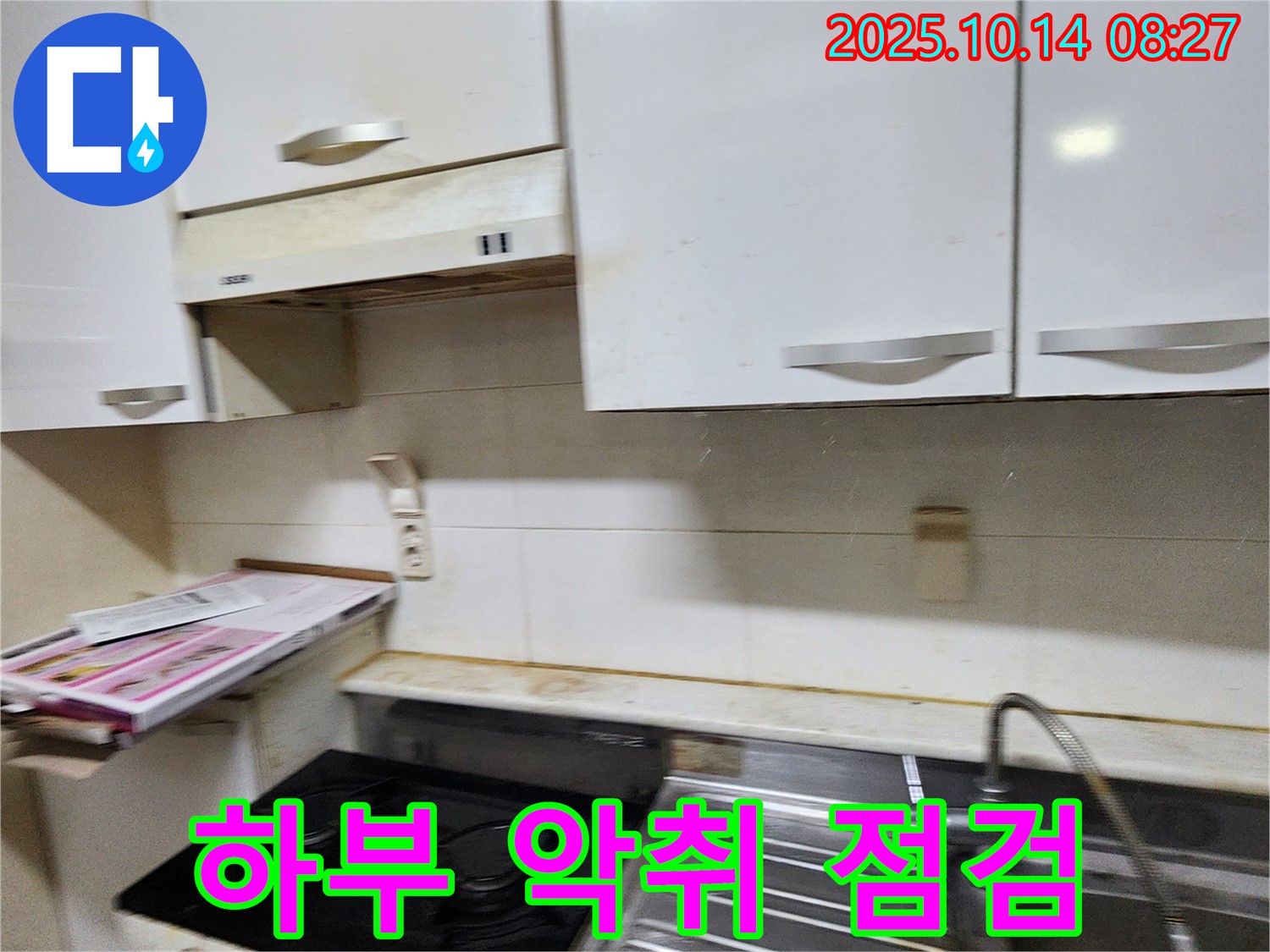 양주시 남면 두곡리 싱크대 하부 악취 - 누수와 곰팡이 여부를 꼼꼼하게 점검합니다.