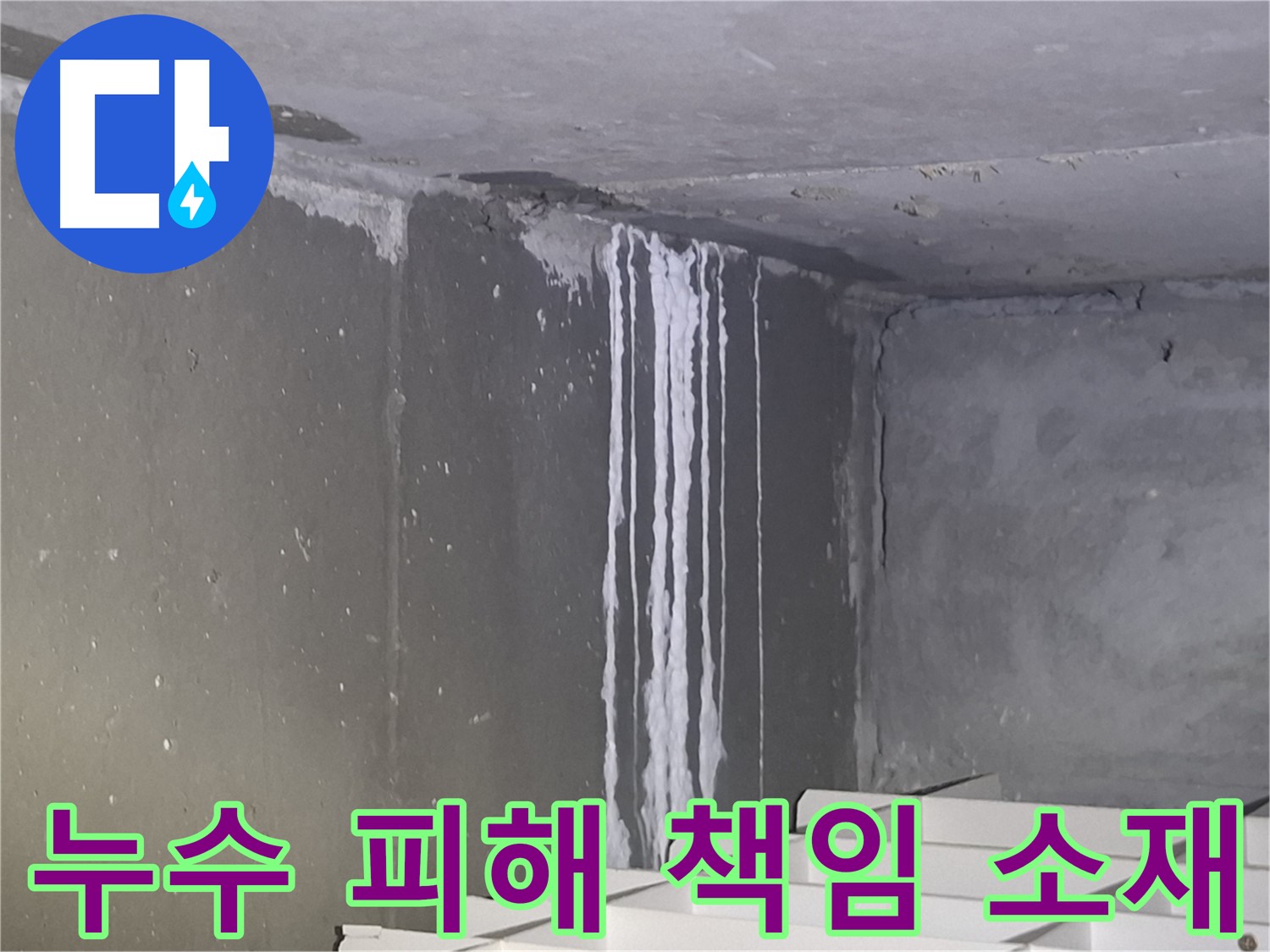봇들마을 건물 계단 벽 누수 - 책임 소재는 누구에게?
